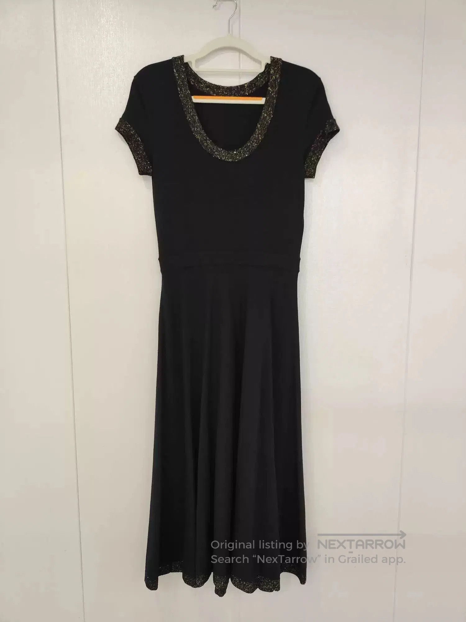 gold and black strapless dress The Ally Strapless Glitter Embellished Gown – Flower's Dress Boutique main image 1