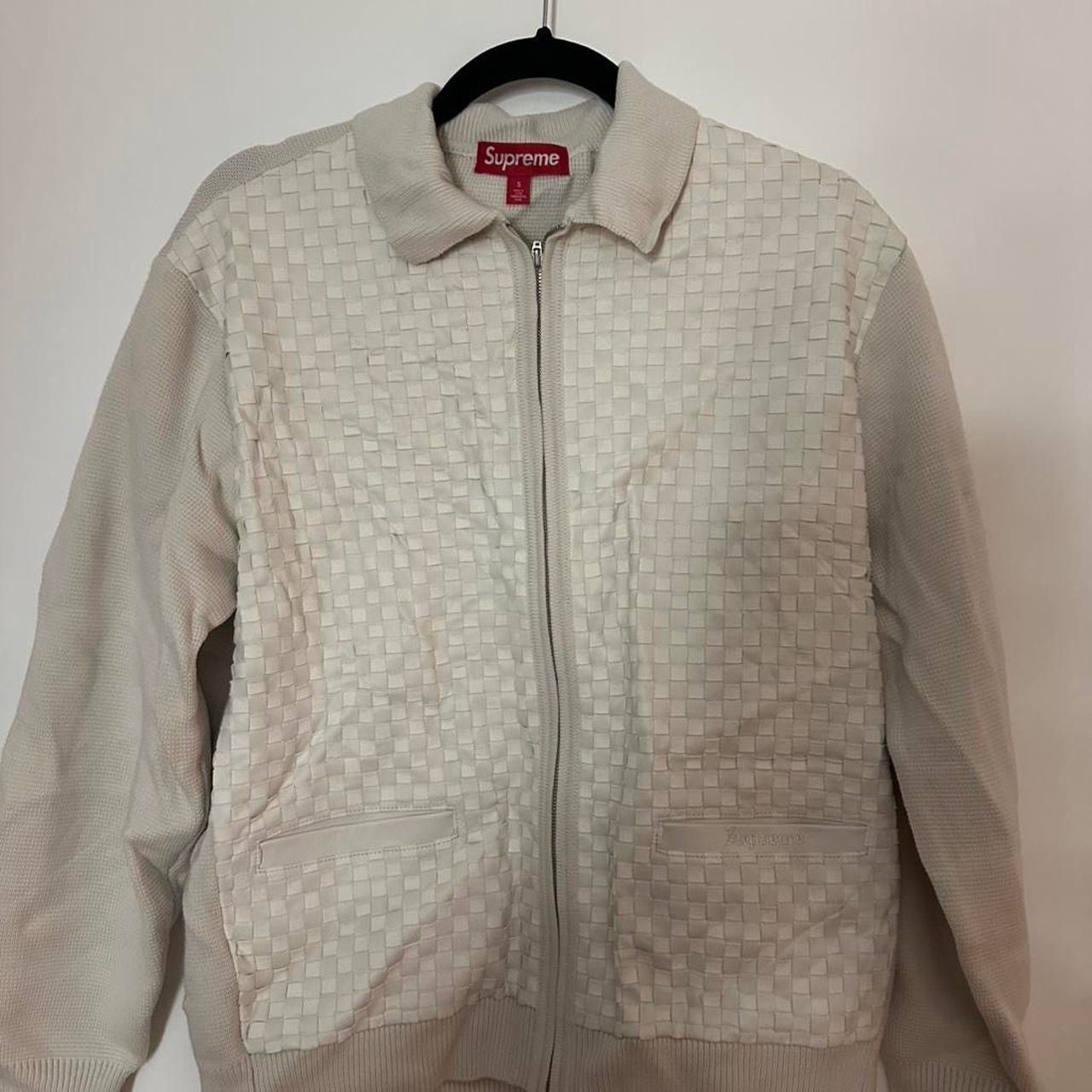 Supreme Supreme Woven Leather Zip Up Cardigan (FW24) | Grailed