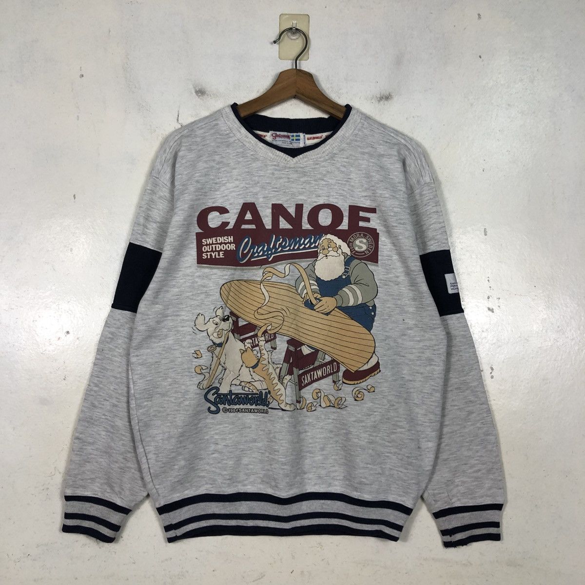 Vintage 📌Vintage 1984 Sweatshirt Santaworld Big Logo Embroidery Size US M / EU 48-50 / 2 - 3 Thumbnail