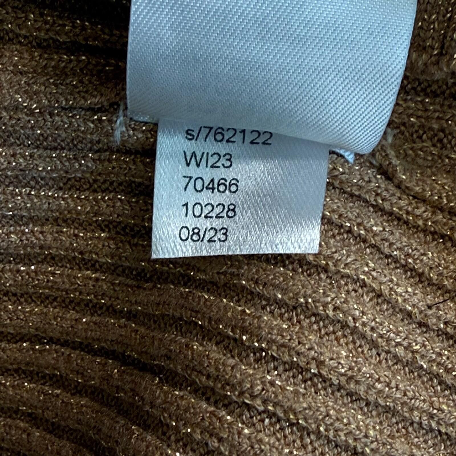 Other LOFT Shimmer Ribbed Sweater Coquette Flare Cuff Camel W - XL Size XL / US 12-14 / IT 48-50 - 5 Thumbnail