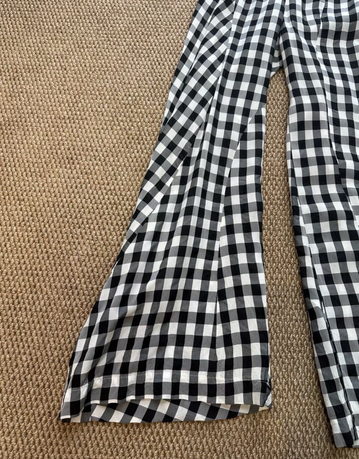 Comme des Garcons COMME des GARÇONS Black & White Plaid Wide-Leg Pants K23 Size 25" / US 0 / IT 36 - 3 Thumbnail