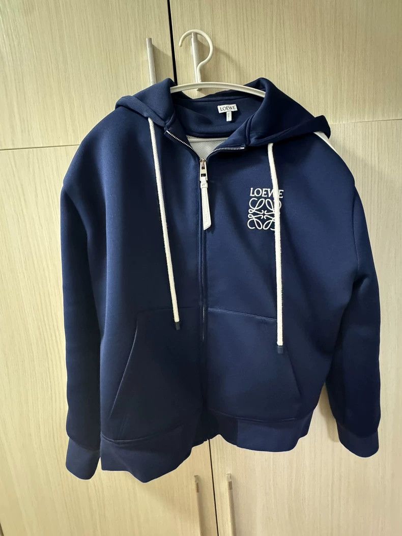 Loewe Loewe Printed zipper hooded long sleeve sweater women's bl Size XS / US 0-2 / IT 36-38 - 1 Thumbnail