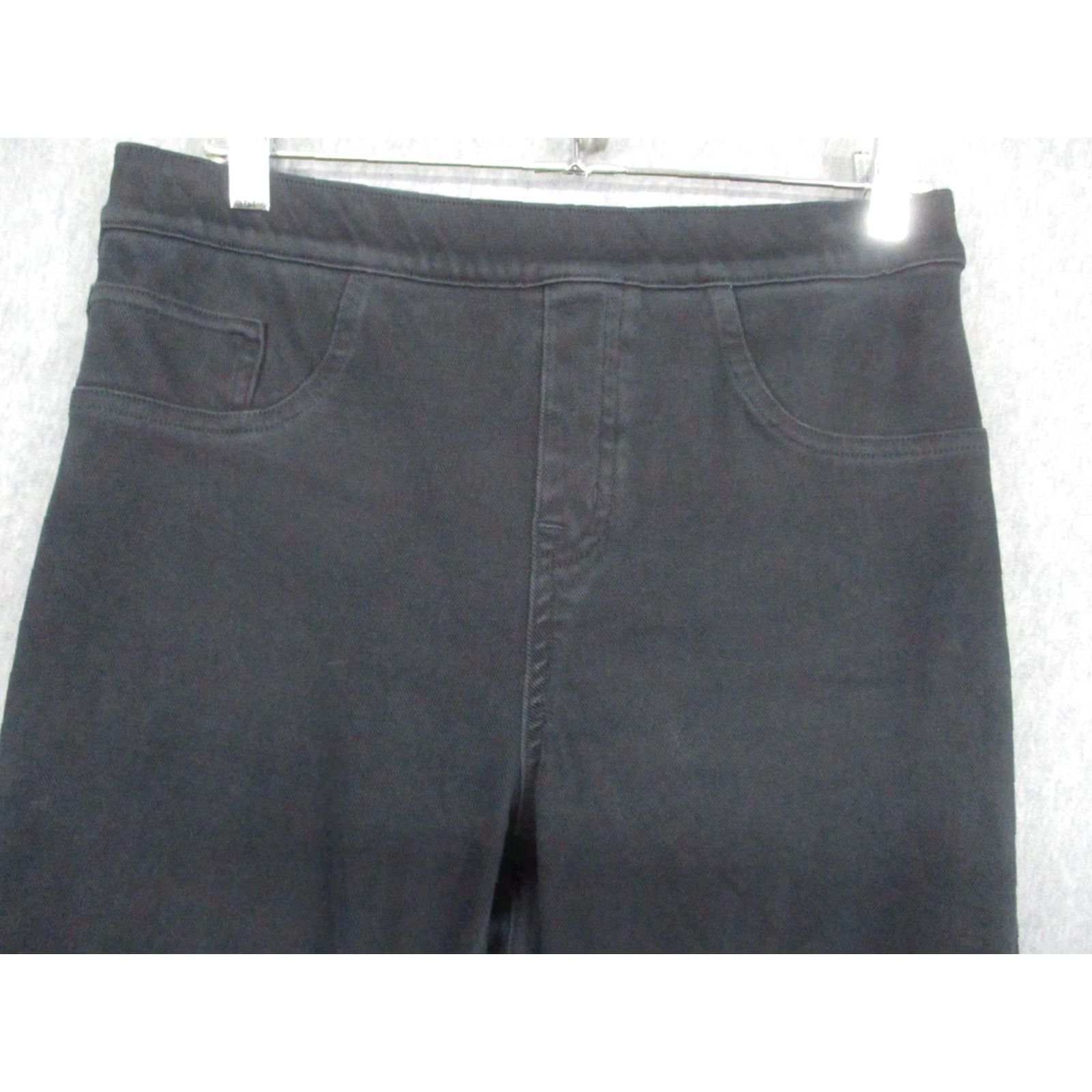 Spanx Spanx Jeans Women Medium Black Pull On Stretch Tummy Shaping Denim High Rise Slimming Pockets Ankle 28 In Inseam Womens Size 32" / US 10 / IT 46 - 2 Thumbnail