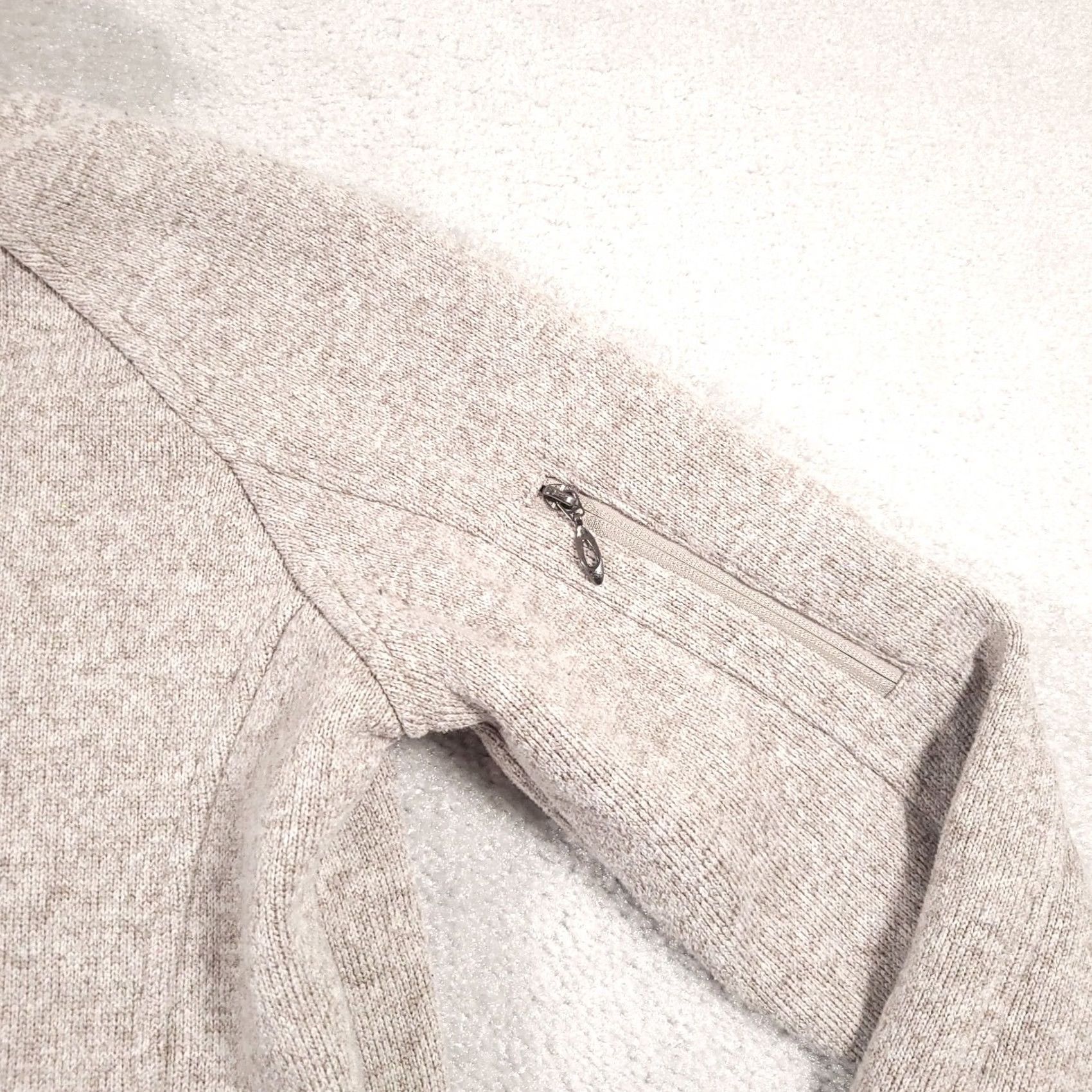 Vintage Polar King Jacket Women's M Beige Full Zip Mock Neck Knit Outdoors Pockets Size M / US 6-8 / IT 42-44 - 4 Thumbnail