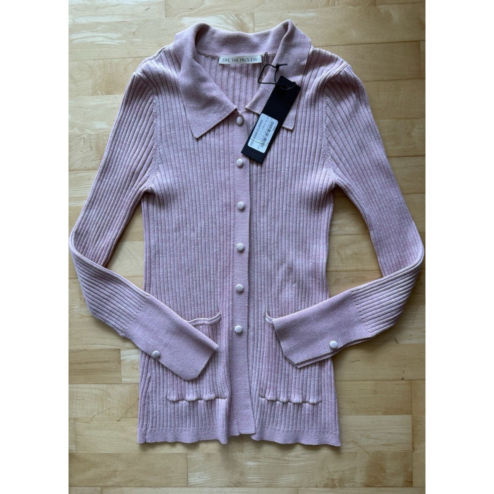 Live The Process NWT Live The Process Ribbed Ribbed Knit Cardigan Dusty Pink Size M / US 6-8 / IT 42-44 - 1 Thumbnail