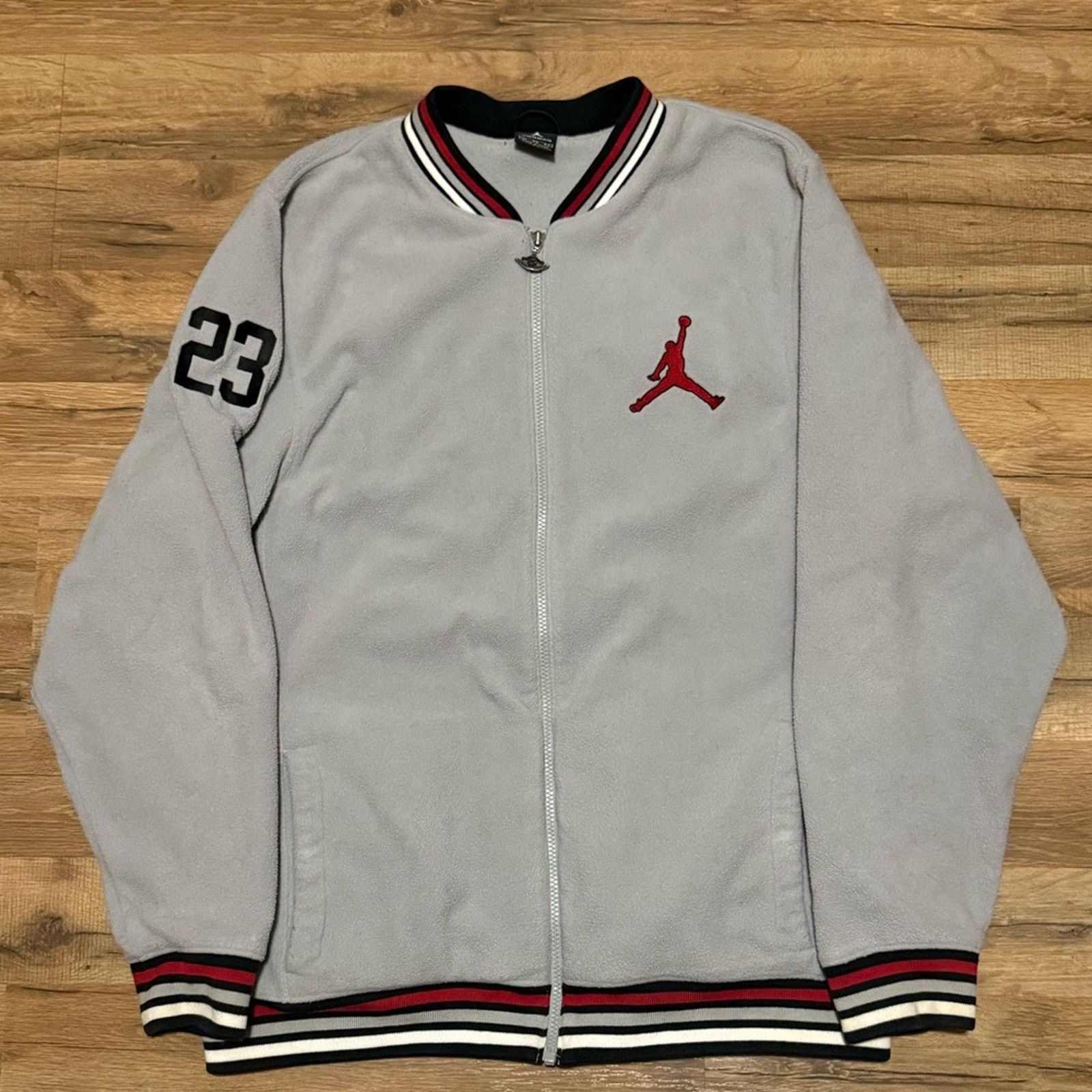 Jordan Brand Y2K Air Jordan Chicago Zip Up Fleece Bomber Jacket Size US XL / EU 56 / 4 - 1 Thumbnail