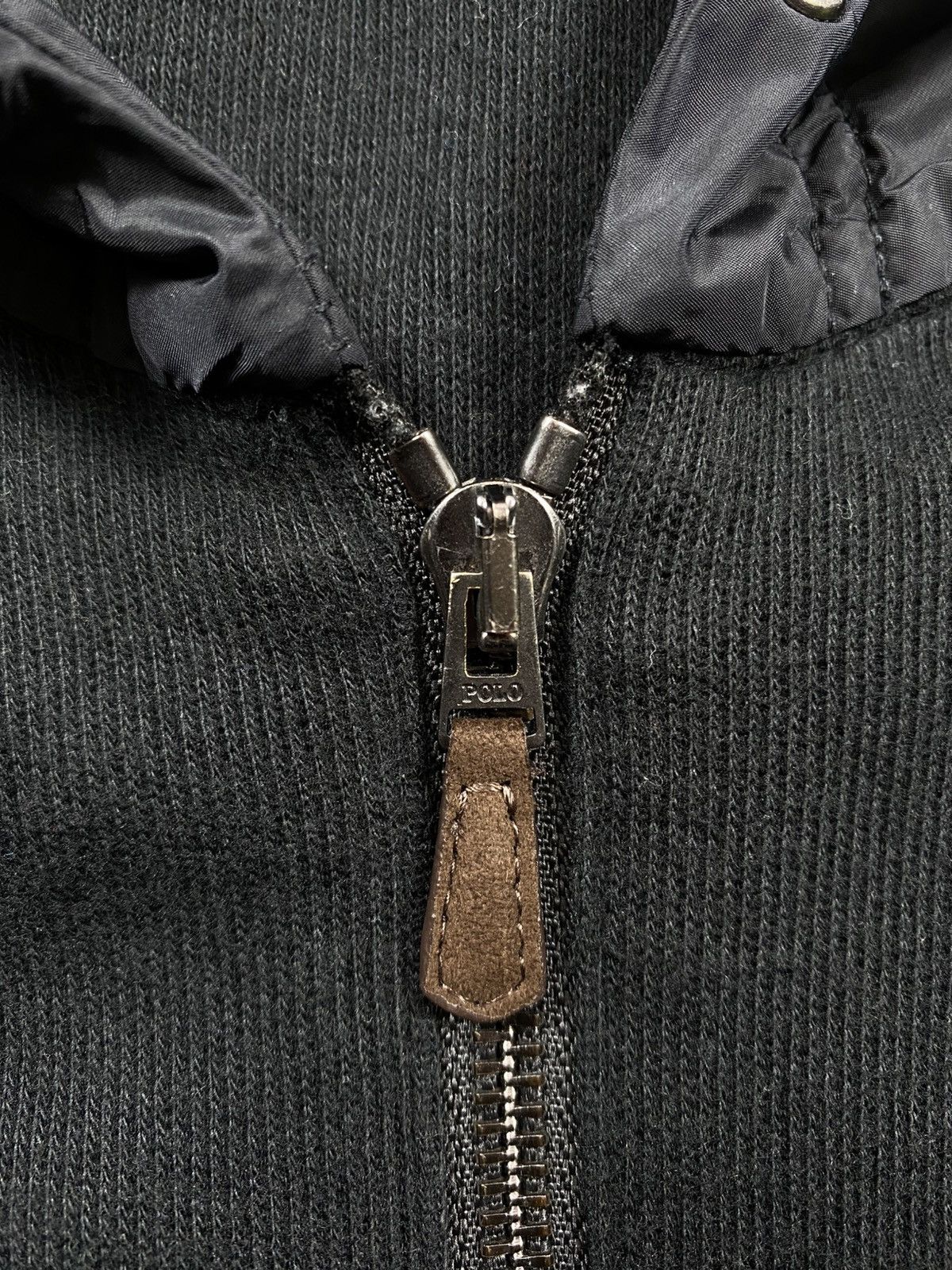 Ralph Lauren Black hoodie from Ralph Lauren with a zipper and nylon hood Size US M / EU 48-50 / 2 - 6 Thumbnail
