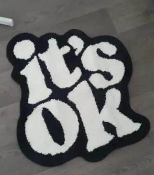 Designer 60cmX70cm Its OK Soft Rug Size ONE SIZE - 1 Thumbnail