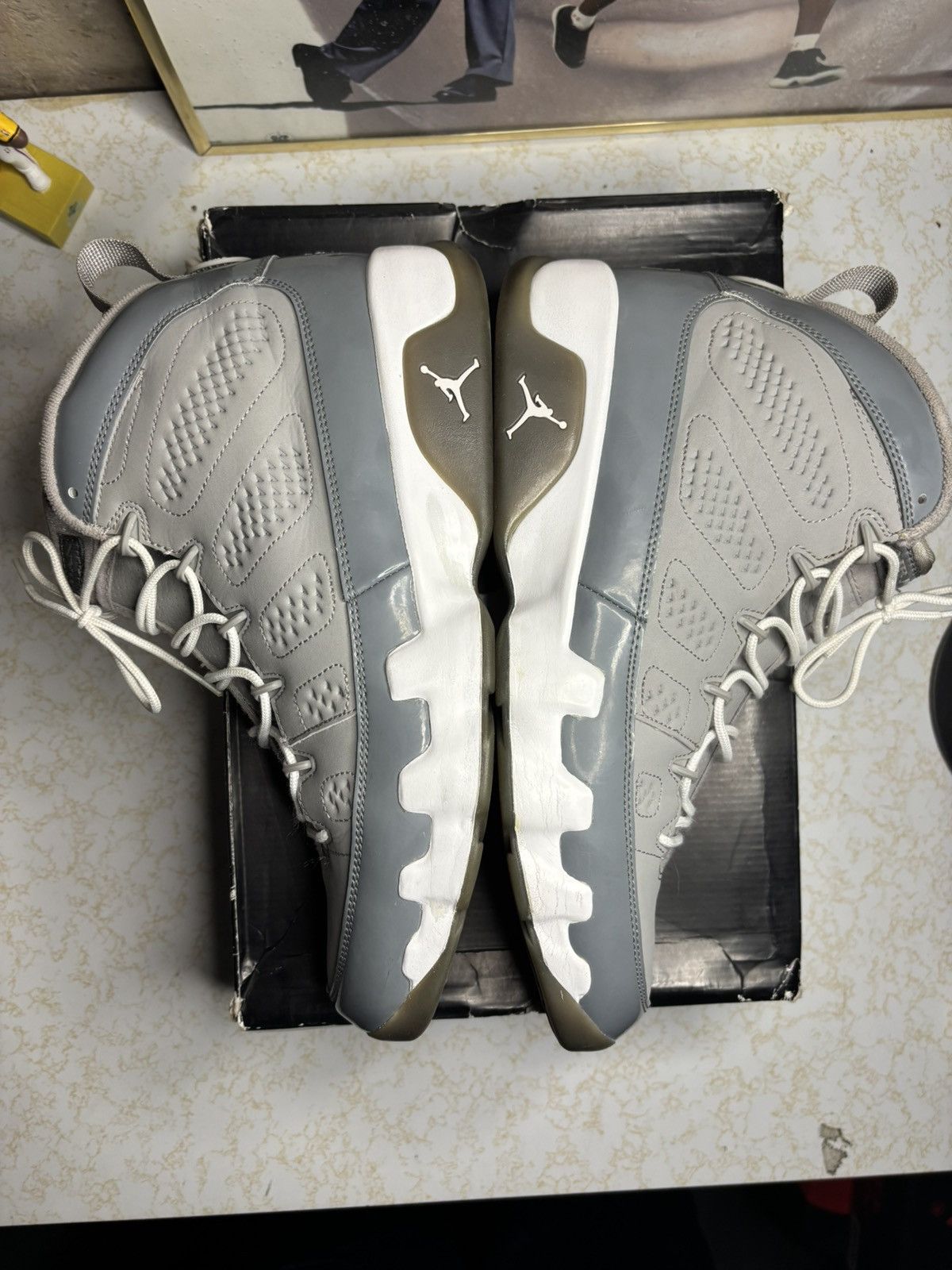 Jordan Brand Air Jordan 9 Retro 2012 Cool Grey 2012 Size US 11.5 / EU 44-45 - 4 Thumbnail