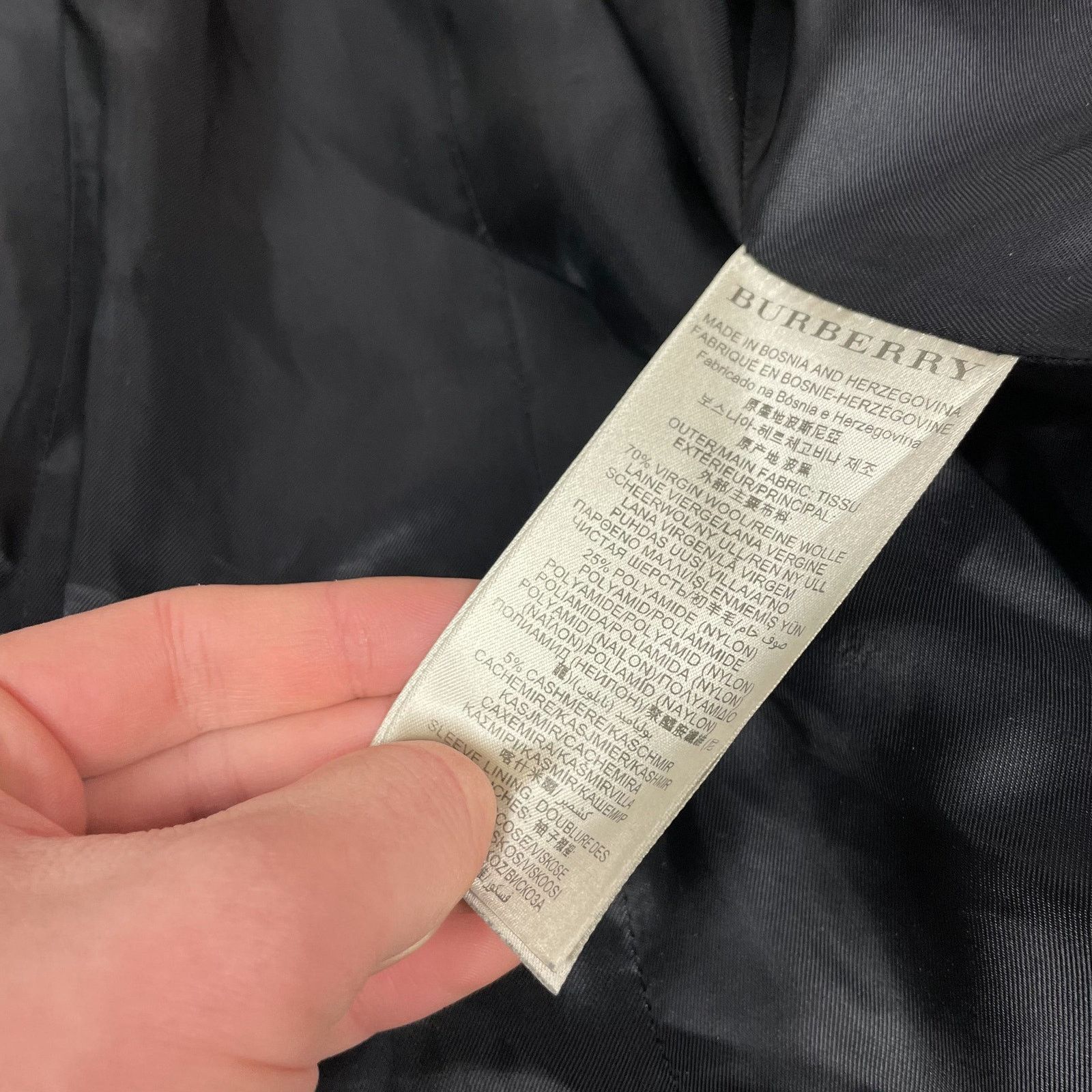Burberry Burberry Brit Women's Black Cashmere Wool Belted Coat 8 Size M / US 6-8 / IT 42-44 - 14 Thumbnail