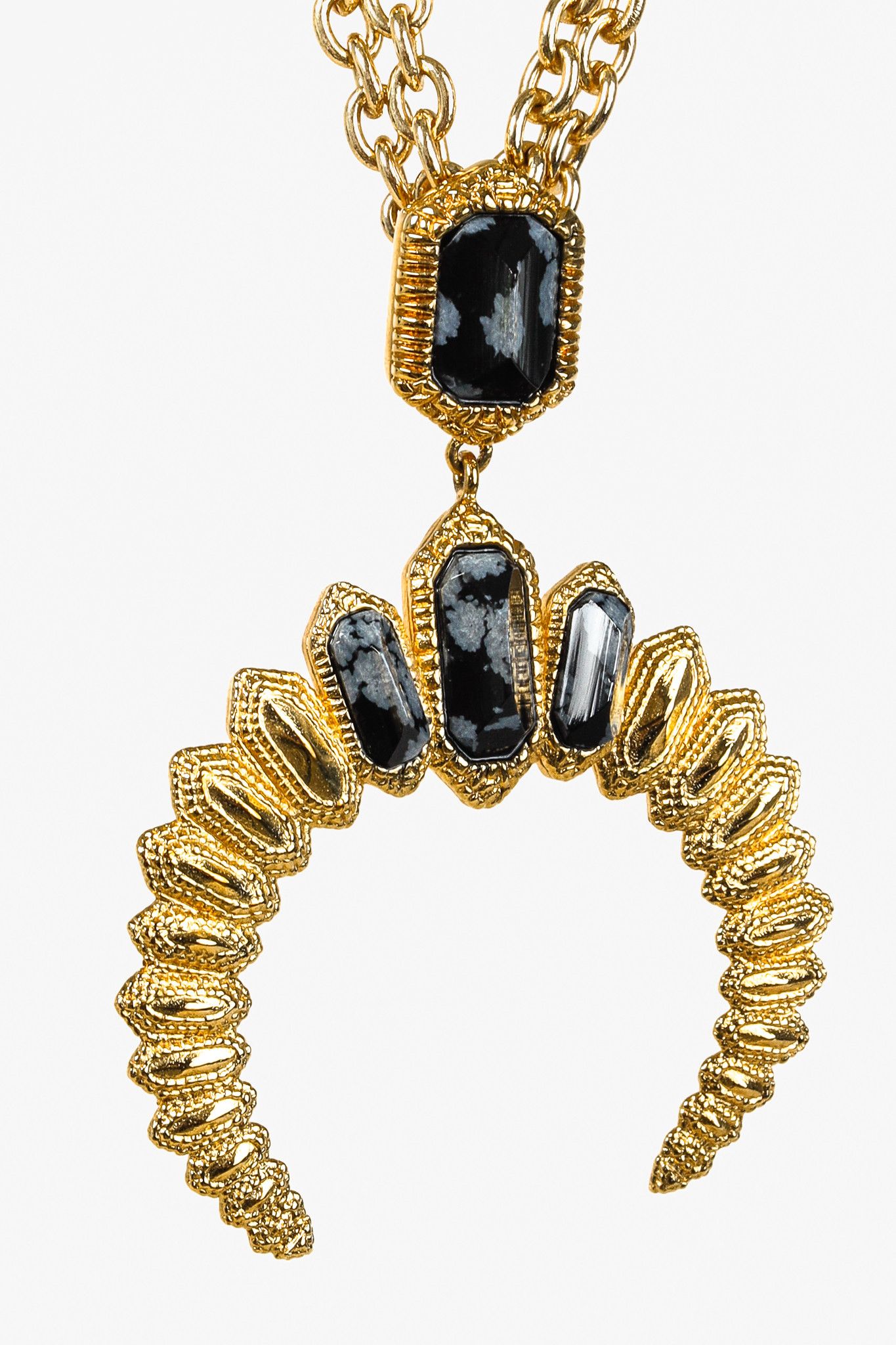 Other Isharya Gold Plated Double-Horn Double-Chain Necklace Size ONE SIZE - 2 Thumbnail