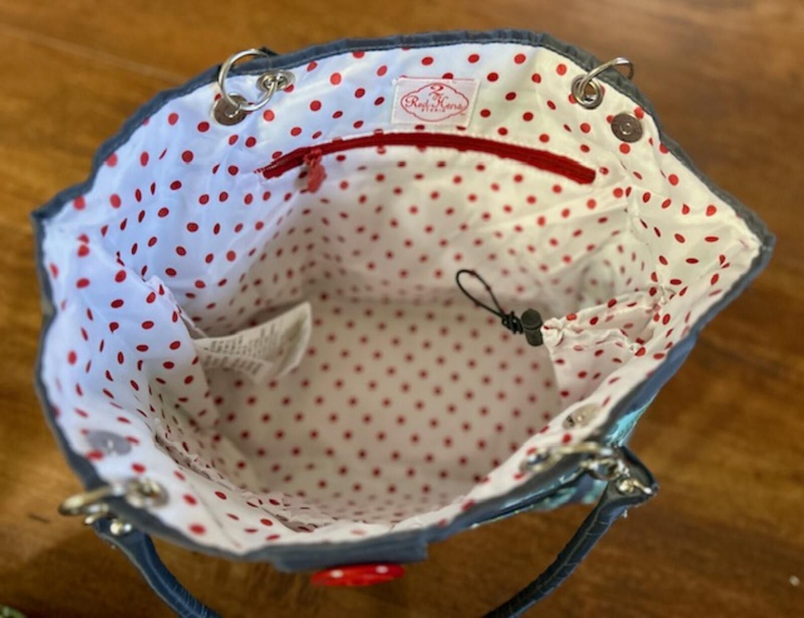 Other Red Hens Studio Floral Pattern Tote Bag with Leather Handles Size ONE SIZE - 4 Thumbnail
