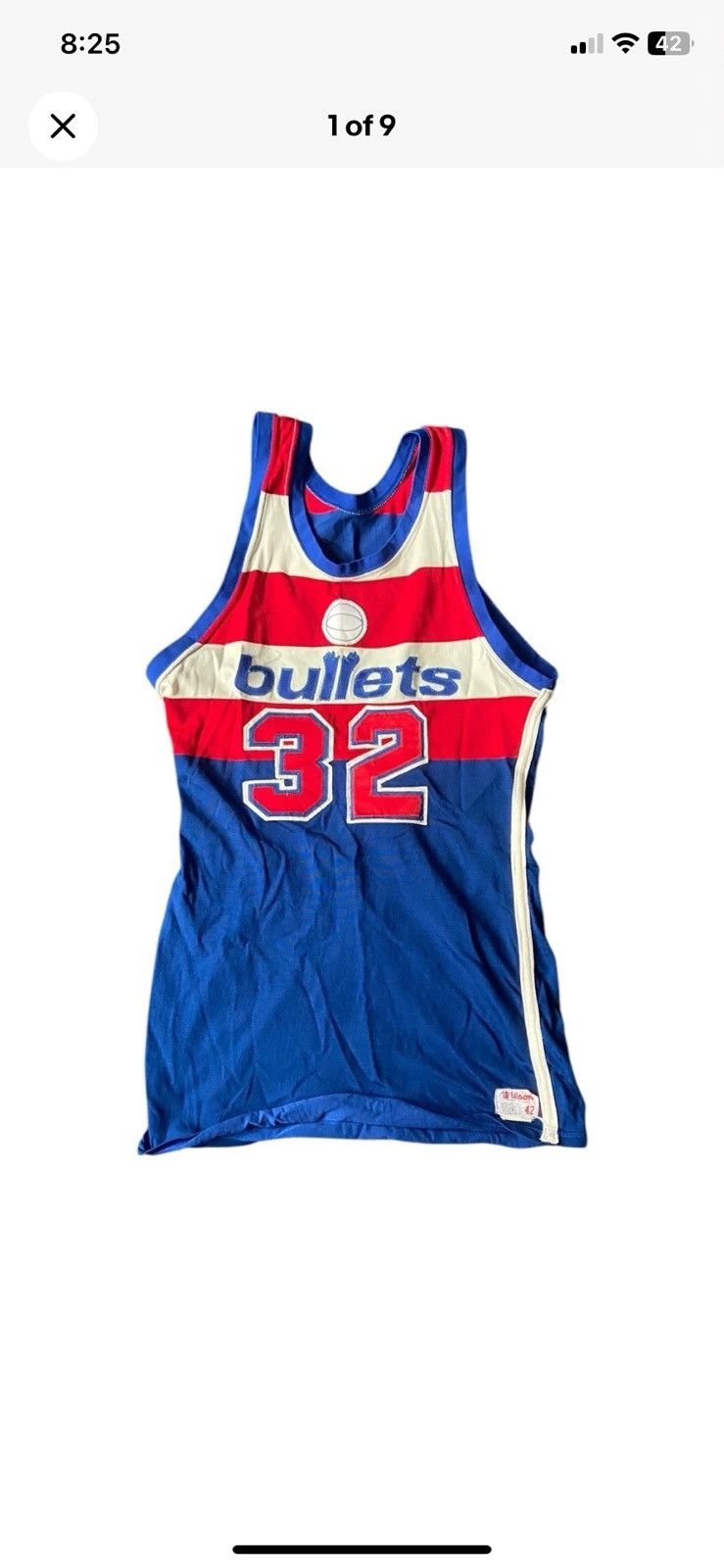 Wilson Washington Bullets Draft 1981 #32 Wilson Jersey tank top Size US L / EU 52-54 / 3 - 1 Thumbnail