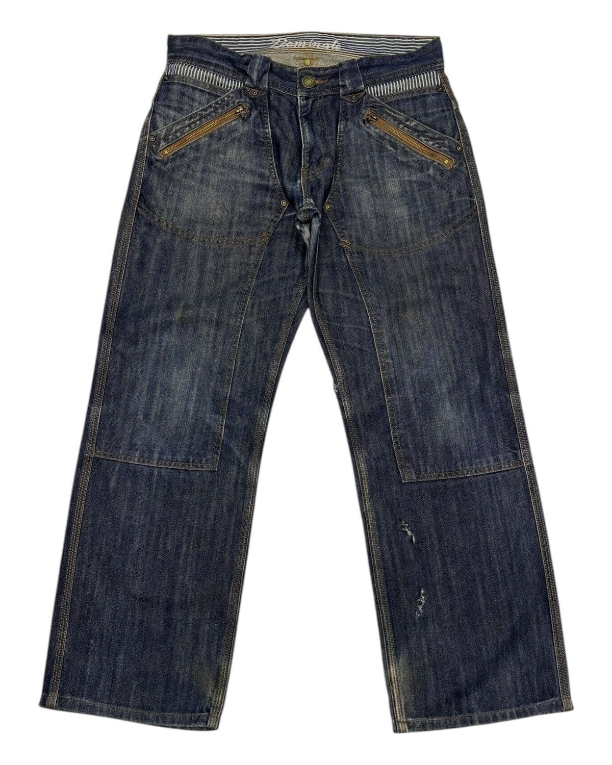 Hysteric Glamour VINTAGE DOUBLE KNEE JEANS BY DOMINATE JAPANESE BRAND Size US 32 / EU 48 - 5 Thumbnail