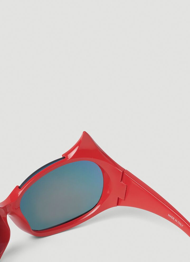 Balenciaga o1mt1gz0924 Size: OS / Gotham Cat Sunglasses in Red Size ONE SIZE - 4 Thumbnail