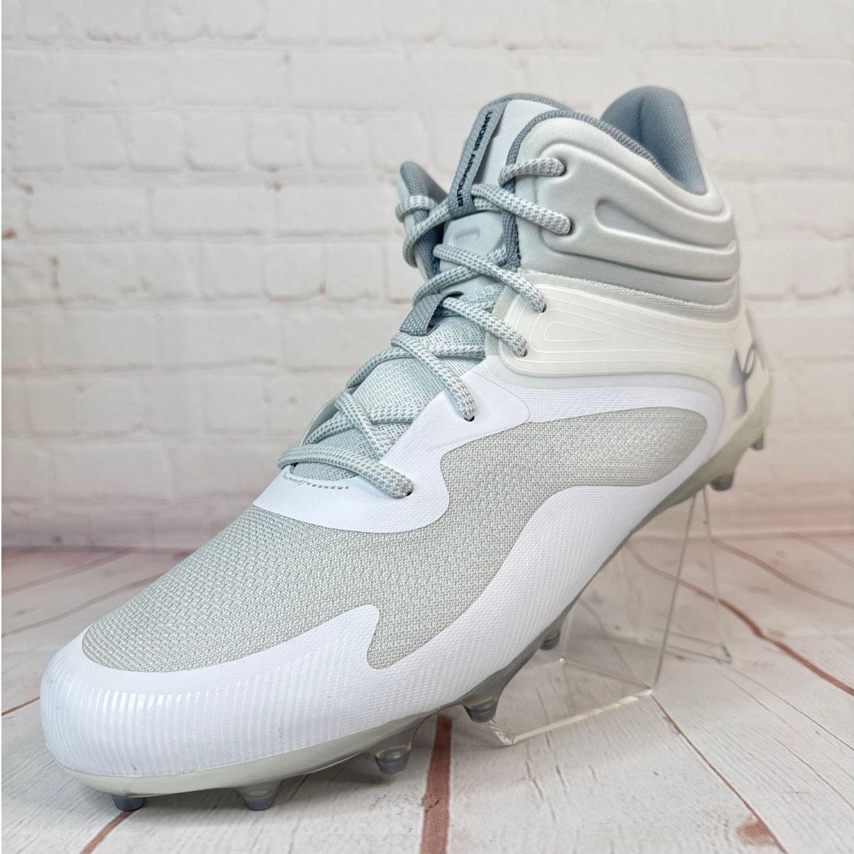 Under Armour Under Armour Command MC Mid White Lacrosse Cleats Mens Sz 13 Size US 13 / EU 46 - 4 Thumbnail