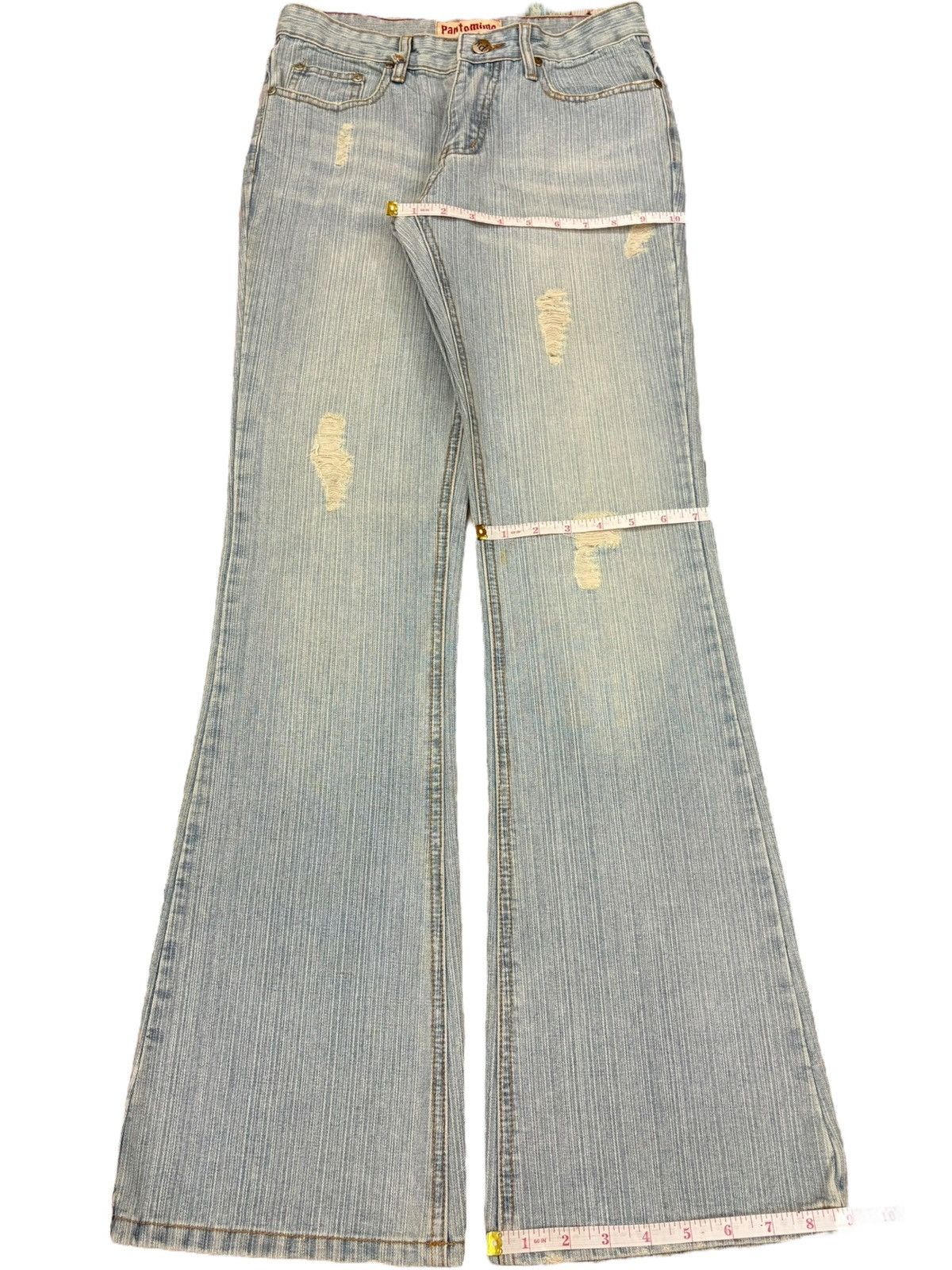 Hysteric Glamour Vintage Japanese Brand Faded Wash Distressed Flare Jeans Size 27" / US 4 / IT 40 - 8 Thumbnail