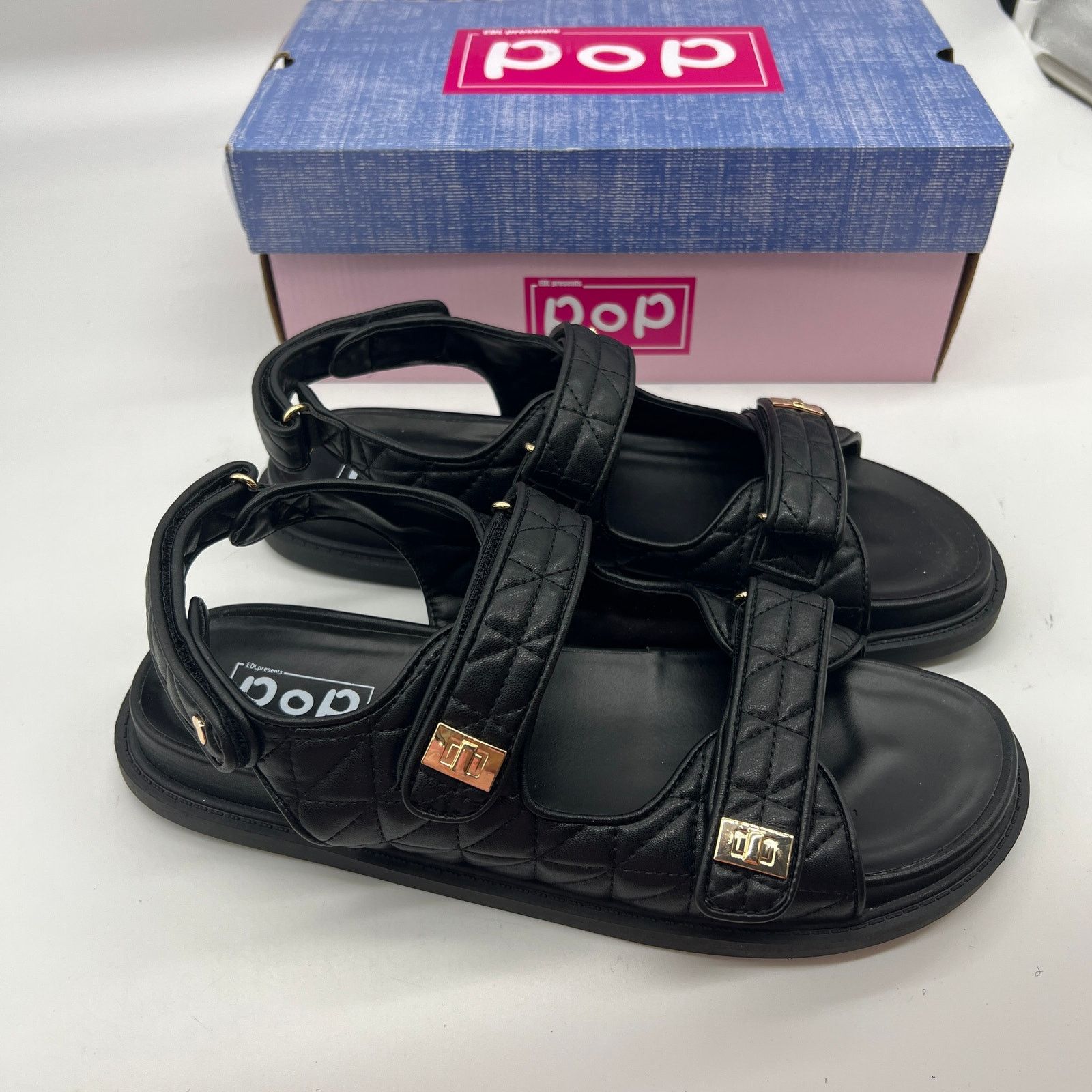 Other Pop Yield Open Toe Women's Footbed Sandals Black Size 11M Size US 11 / IT 41 - 1 Thumbnail