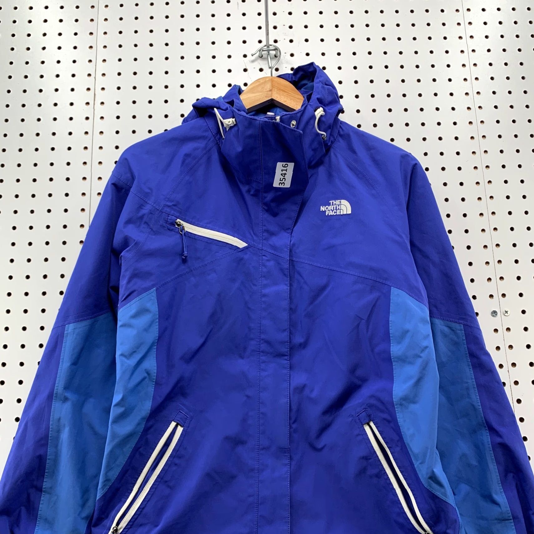 The North Face The North Face Hyvent Hooded Windbreaker Jacket Womens Small Blue Hoodie 19x26 Size S / US 4 / IT 40 - 2 Thumbnail