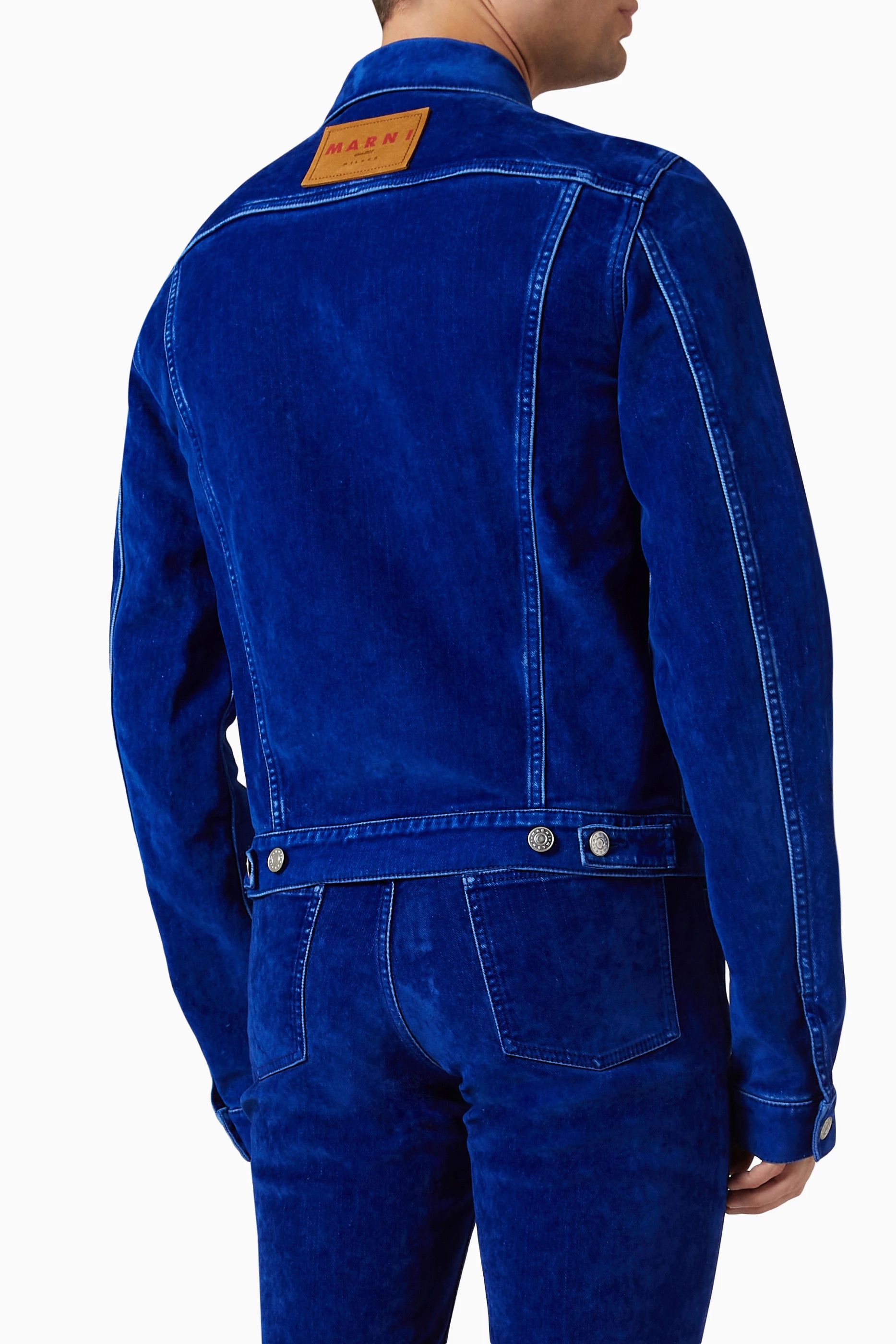 Marni o1y0225 Denim Jacket in Bright Blue Size US M / EU 48-50 / 2 - 2 Thumbnail