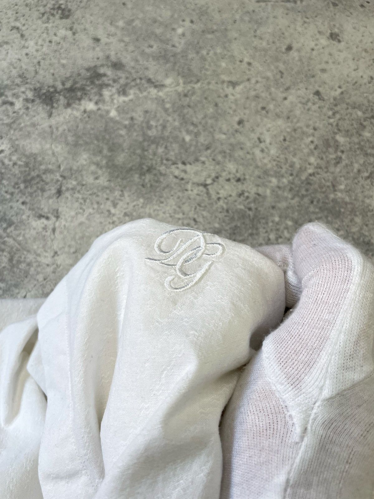 Dolce & Gabbana Dolce & Gabbana White Cotton DG Embroidered Logo Blouse Size L / US 10 / IT 46 - 4 Thumbnail