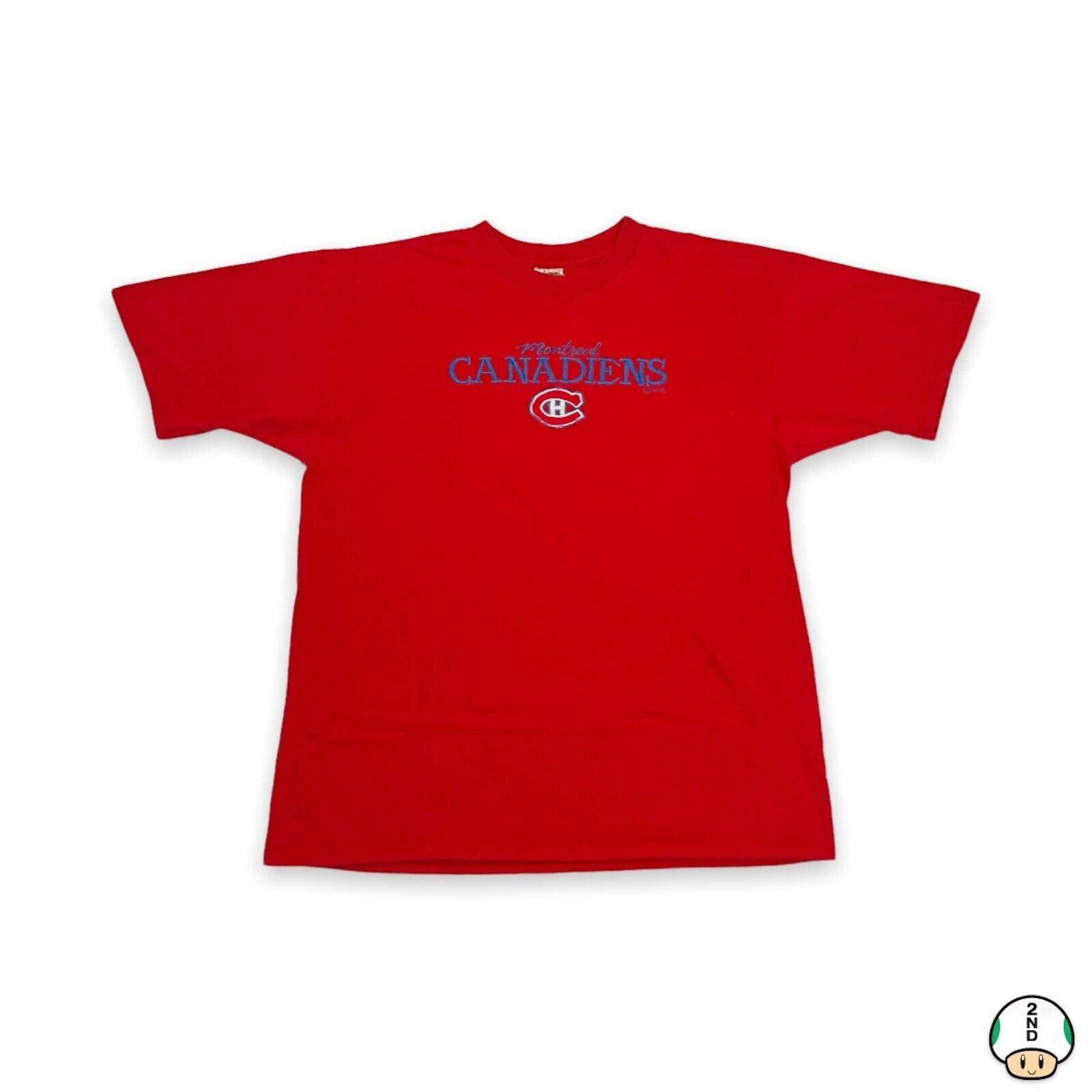 NHL Vintage 90s Montreal Canadiens T Shirt Hockey Short Sleeve Size US XL / EU 56 / 4 - 1 Thumbnail