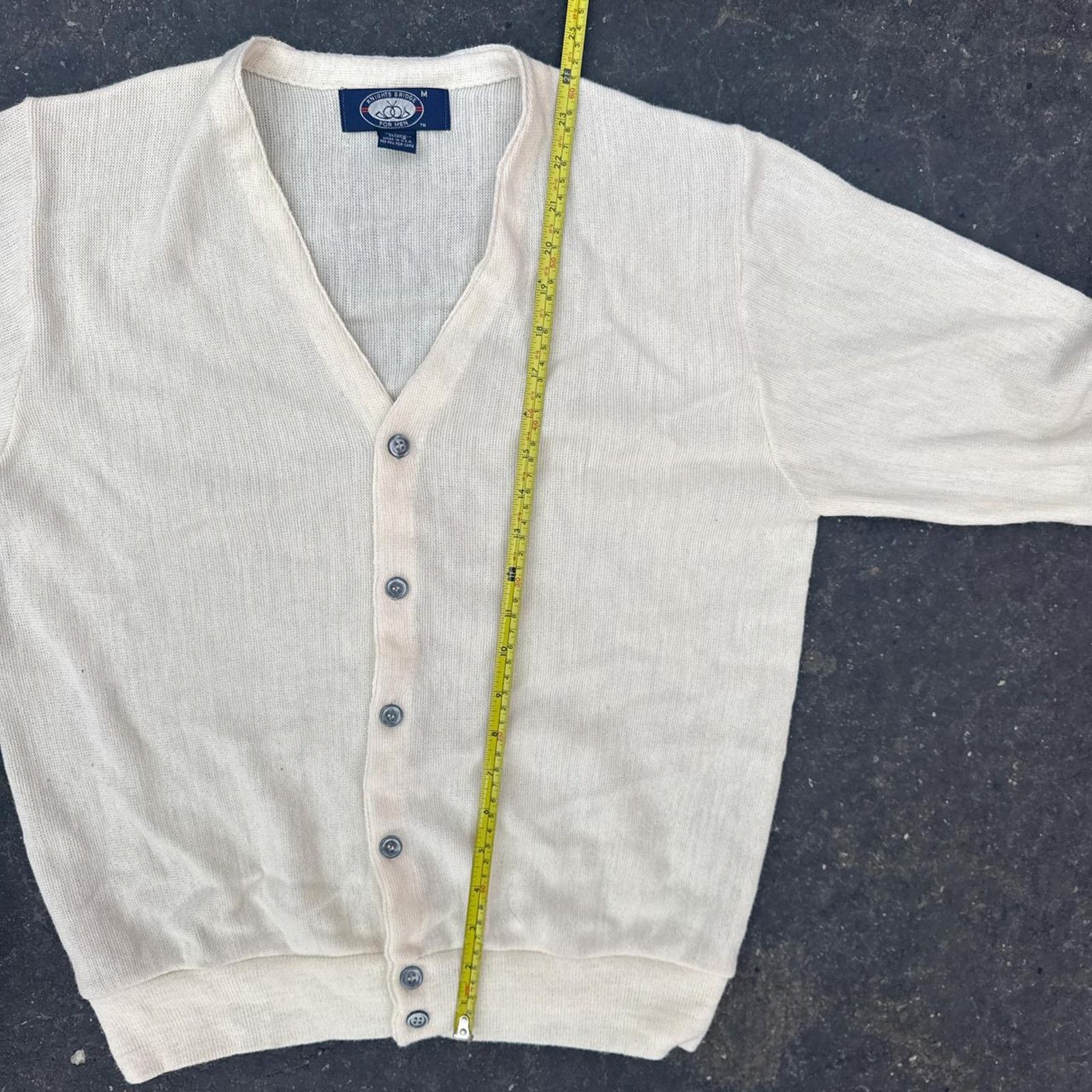 Knightsbridge Vintage Knights Bridge for Men Cream Cardigan – Size Medium Size US M / EU 48-50 / 2 - 5 Thumbnail