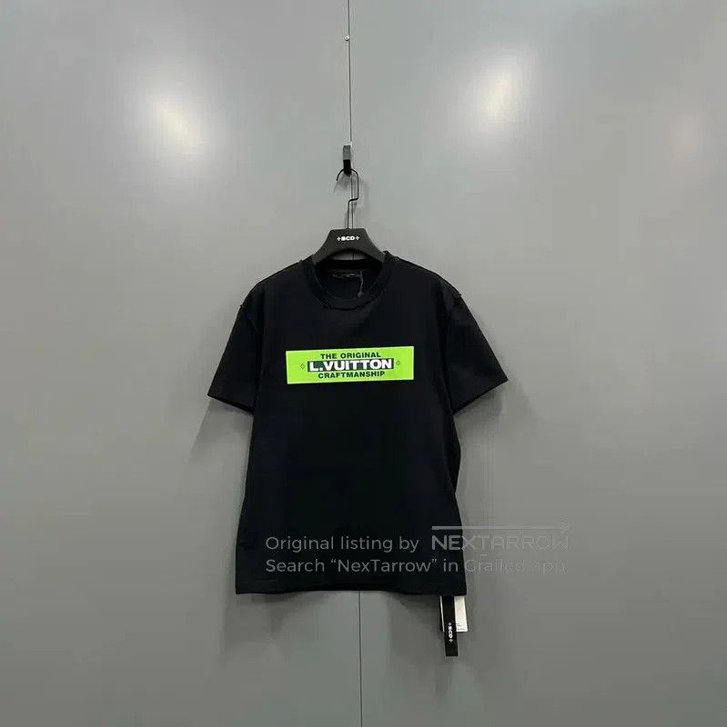 Louis Vuitton Louis Vuitton Black Cotton Logo T-Shirt . Size US L / EU 52-54 / 3 - 1 Thumbnail