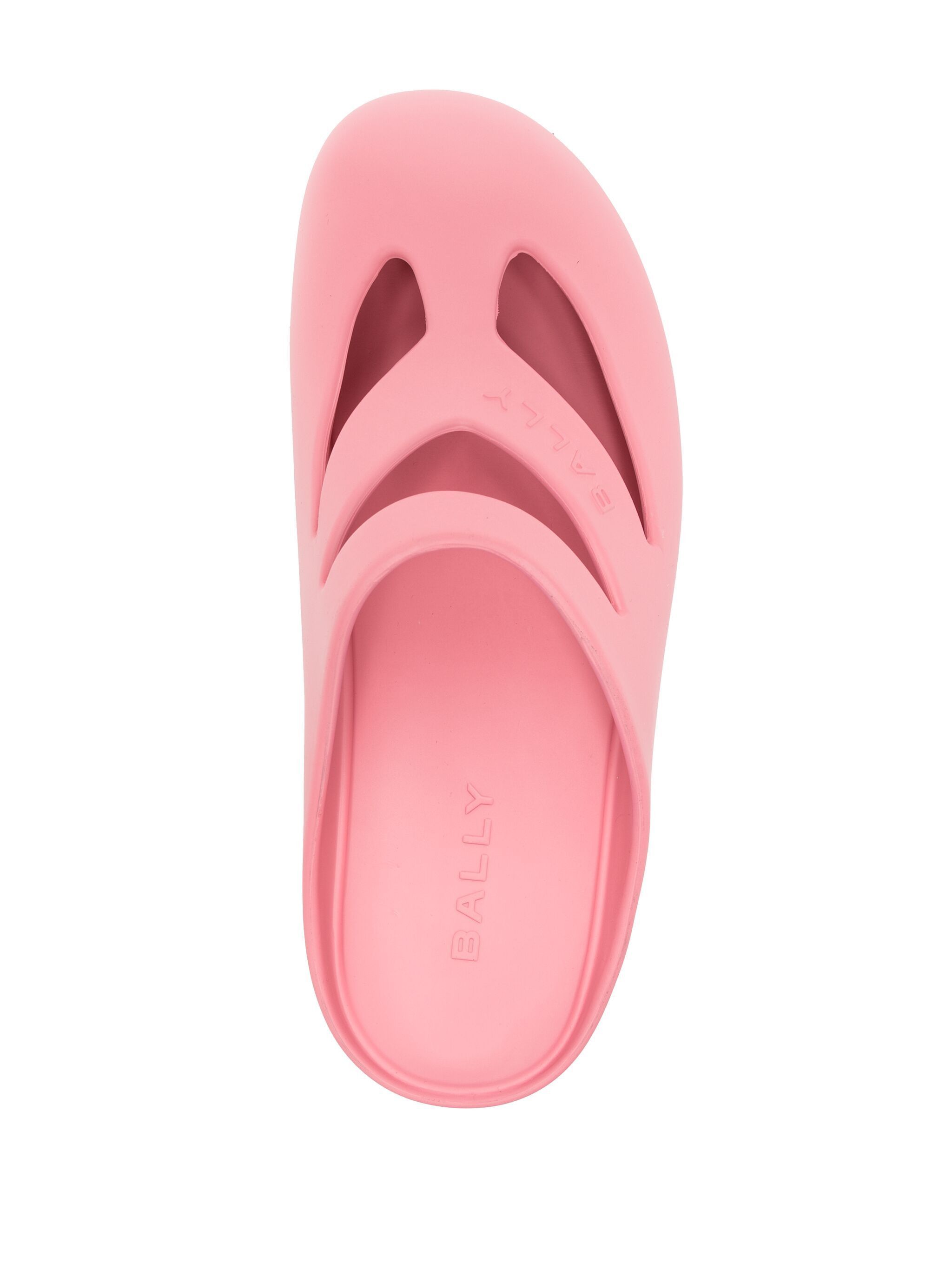 o1y1224 Rubber Slide Slipper in Dark Pink