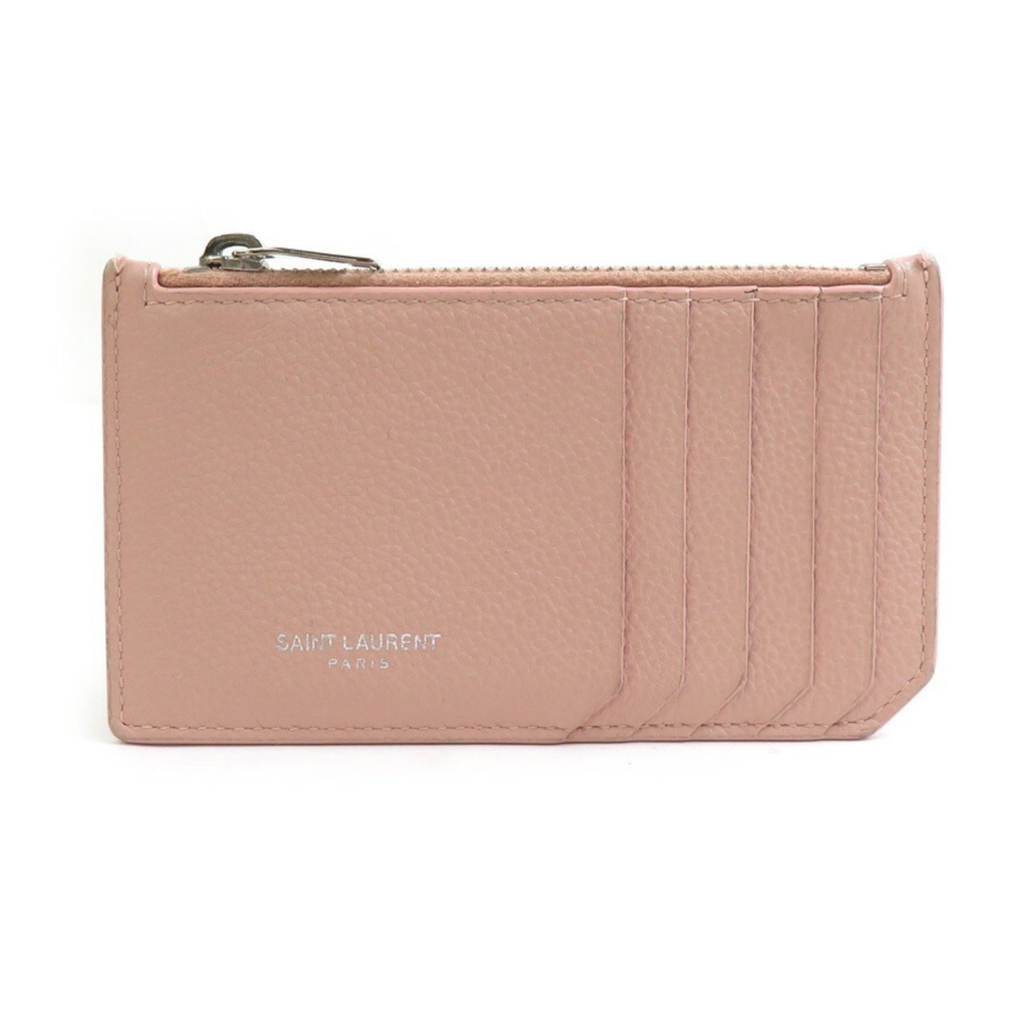 Yves Saint Laurent Yves Saint Laurent wallet/coin case, pink leather, women's, r10855a Size ONE SIZE - 1 Thumbnail