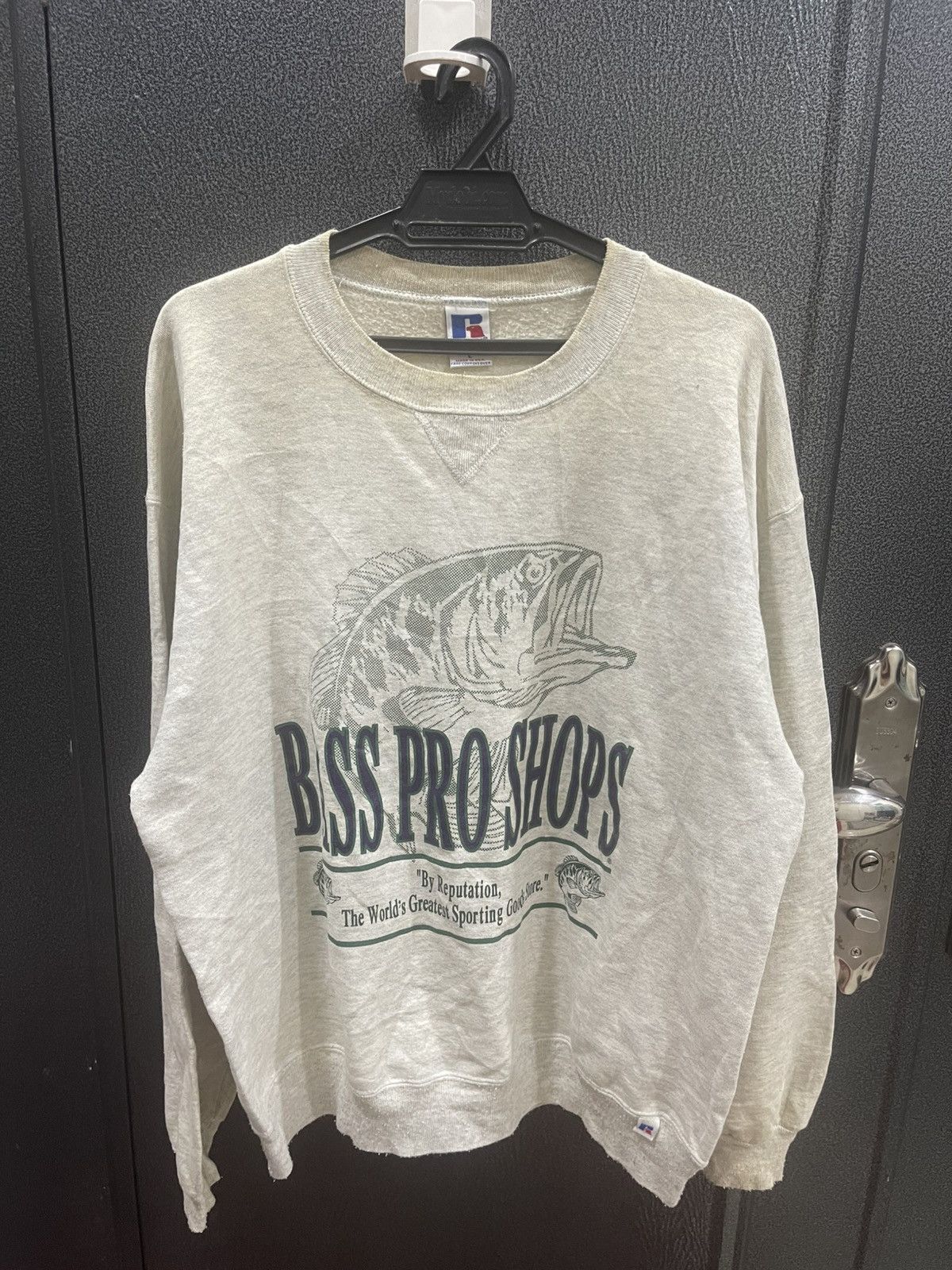 Russell Athletic Vintage 90s Russell Bass Pro Shops Printed Sweatshirt Size US L / EU 52-54 / 3 - 1 Thumbnail