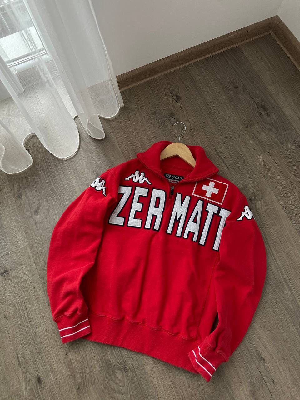Japanese Brand × Kappa × Vintage Vintage Zermatt Red Swiss Kappa Zip Hoodie Size US S / EU 44-46 / 1 - 14 Thumbnail