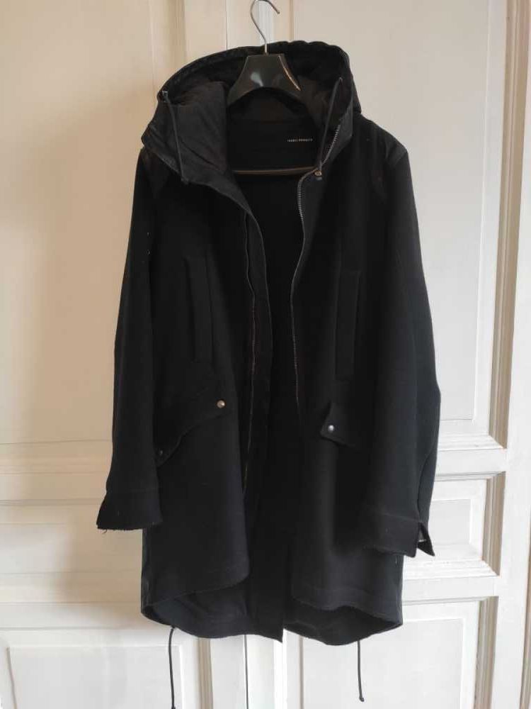Isabel Benenato Wool & leather hooded coat.Like Rick Owens or Julius Size US M / EU 48-50 / 2 - 4 Thumbnail