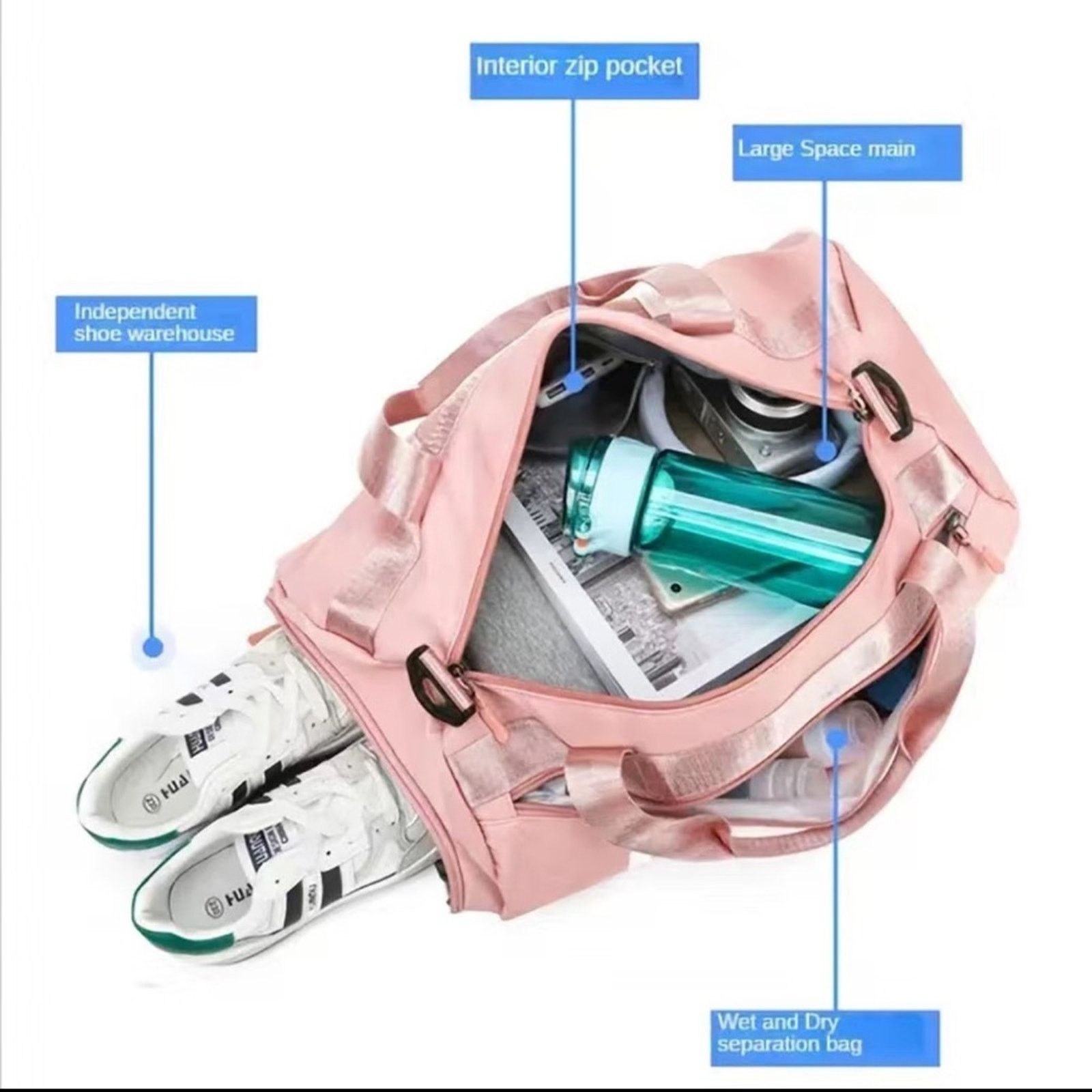 Other Large Capacity Travel Bag,Crossbody Luggage Bag,Gym Bag Size ONE SIZE - 5 Thumbnail