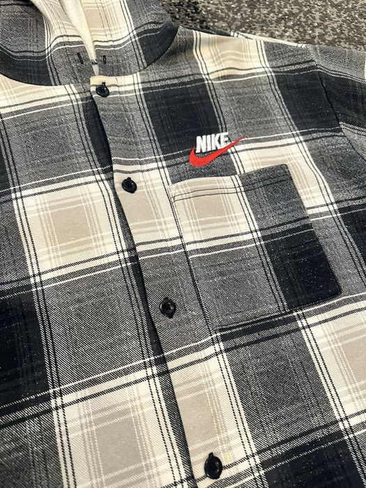 Supreme nike discount plaid hooded sweatshirt