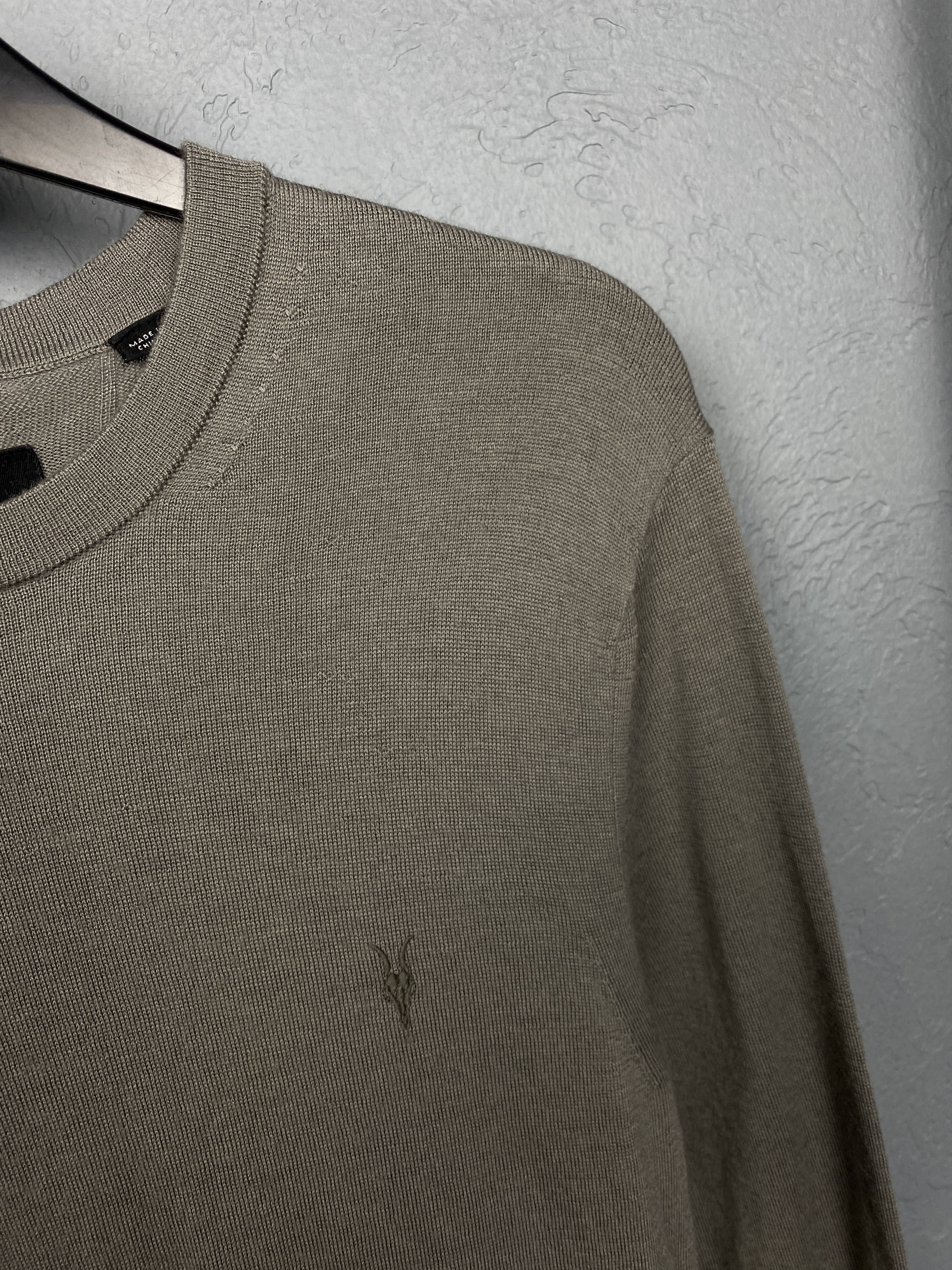 Allsaints AllSaints Mens Mode Merino Crew Neck Wool Knit Sweater Size US S / EU 44-46 / 1 - 3 Thumbnail
