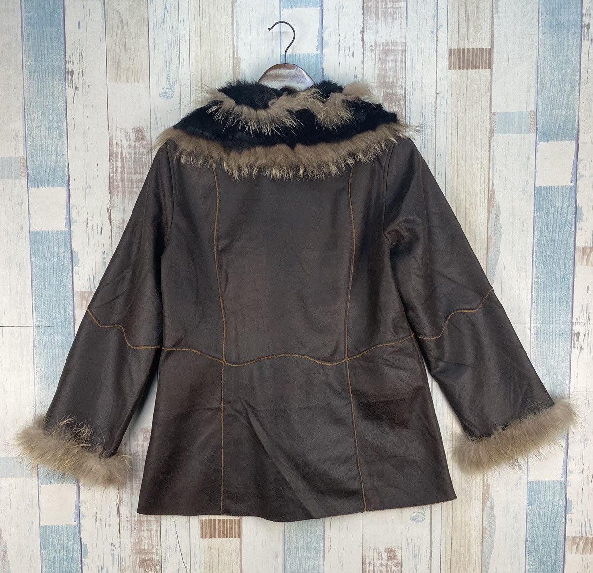 Genuine Leather Fur Leather Jacket Size US L / EU 52-54 / 3 - 6 Thumbnail