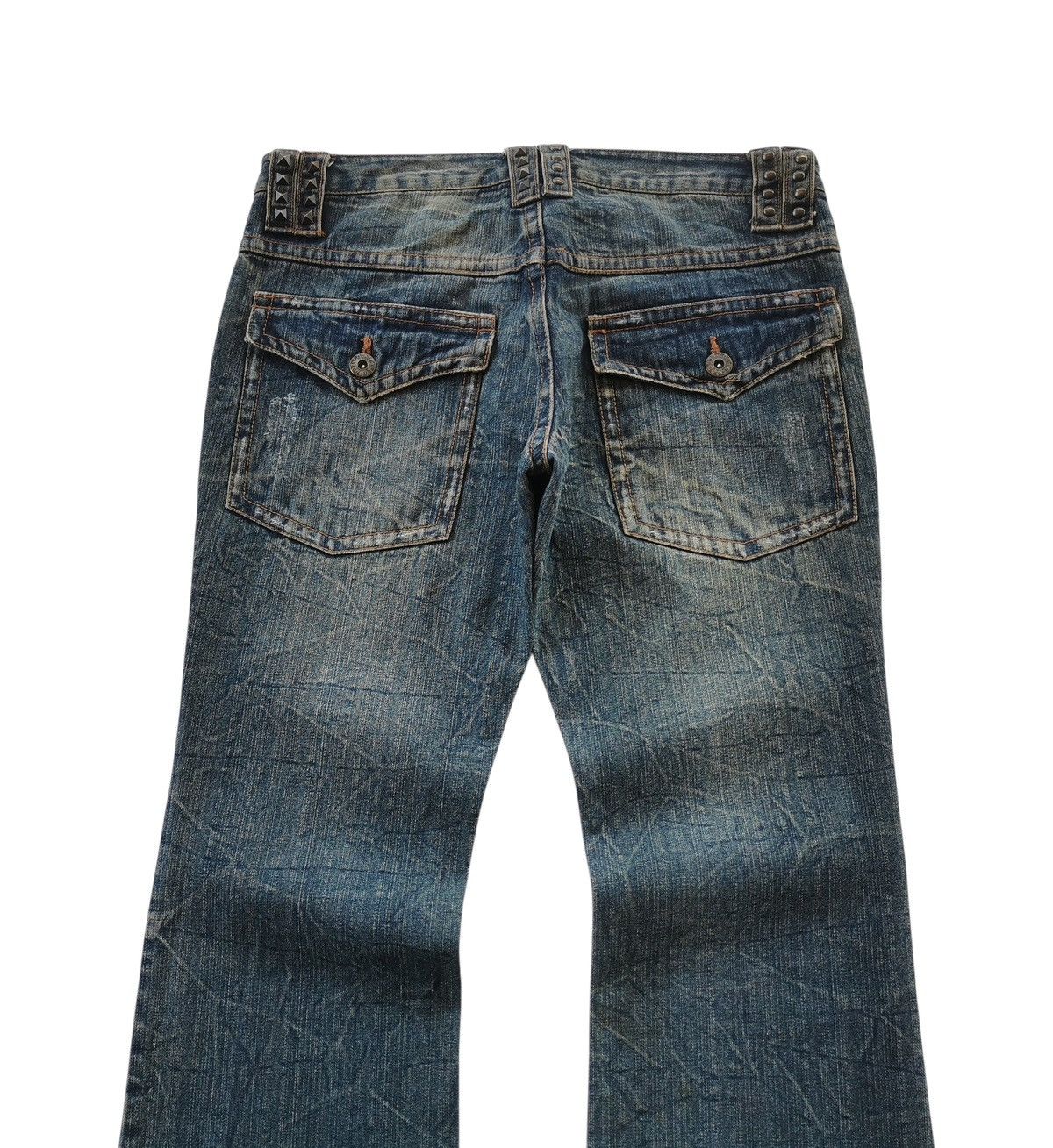 LOWBOX Archival Japanese Punk Studded Flare Jeans Lowbox Size US 31 - 6 Thumbnail