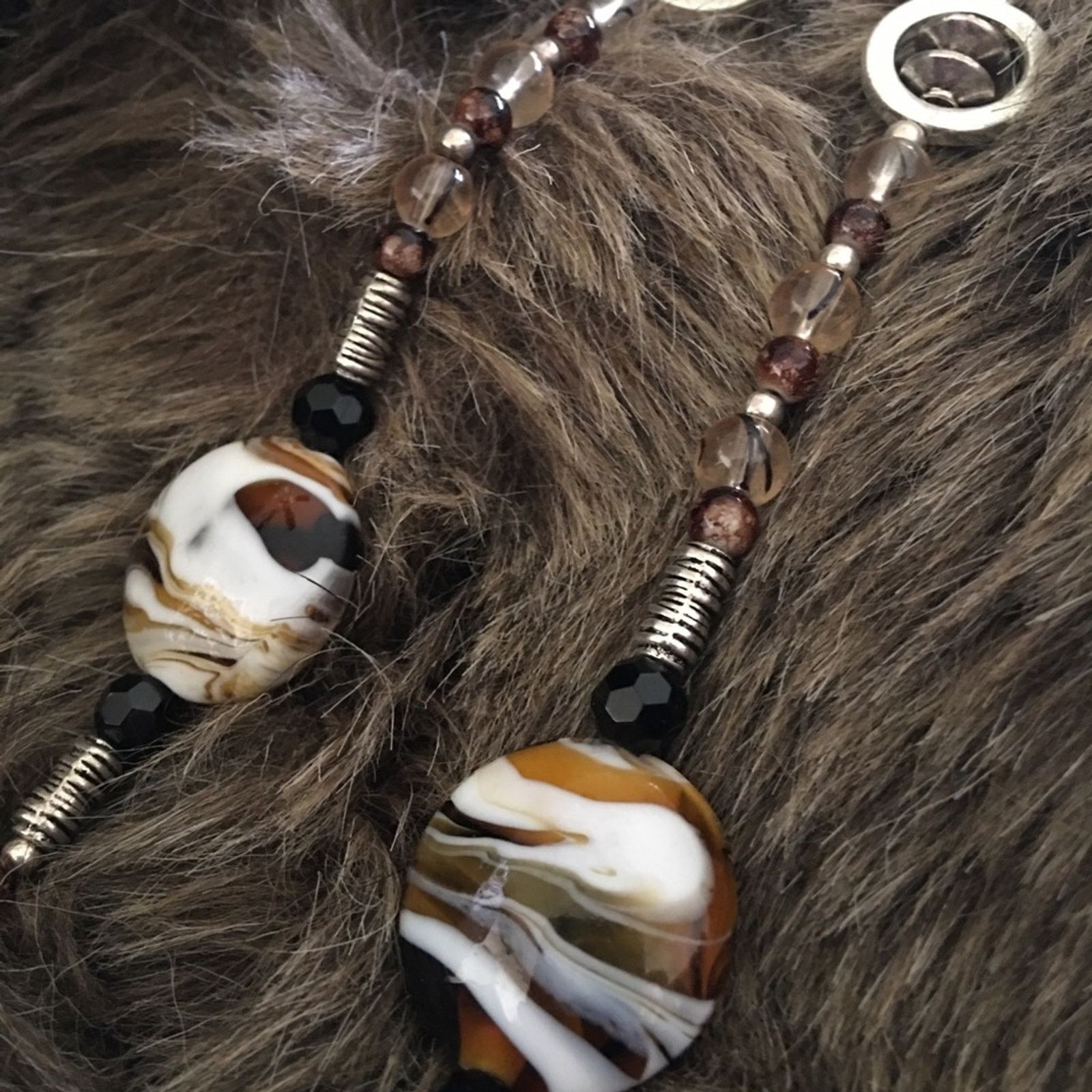 Jewelry Gorgeous handmade marbled glass bead long necklace Size ONE SIZE - 7 Thumbnail