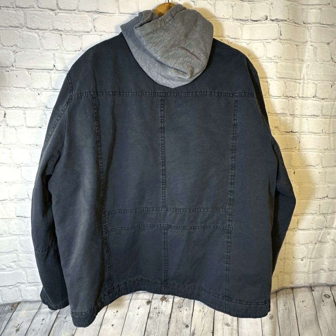 Levi's VINTAGE Levi’s Trucker Jacket Men’s 2XL Navy Faded Sherpa Lined Removable Liner Blue Black Exterior Military Jacket Mens Size US XXL / EU 58 / 5 - 5 Thumbnail