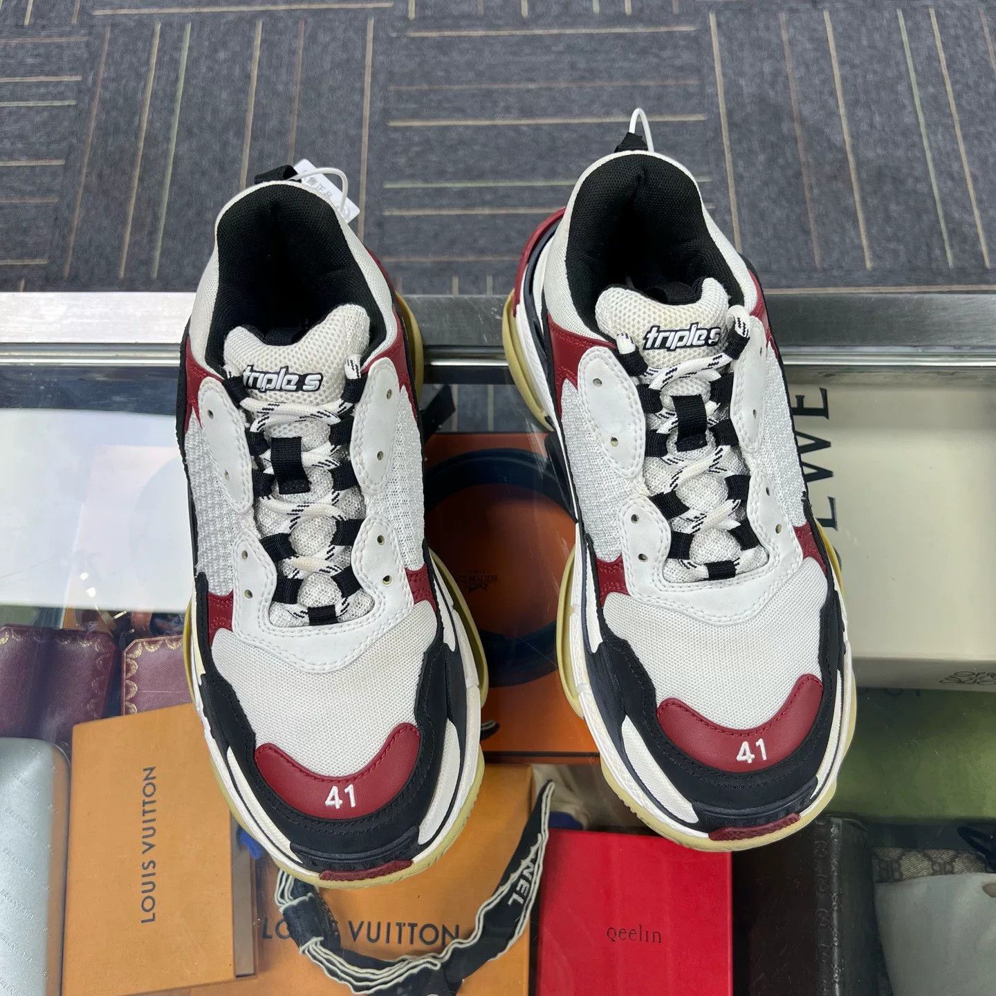 Balenciaga Balenciaga Black Red Dad Sneakers Size 41 Size US 8 / EU 41 - 1 Preview