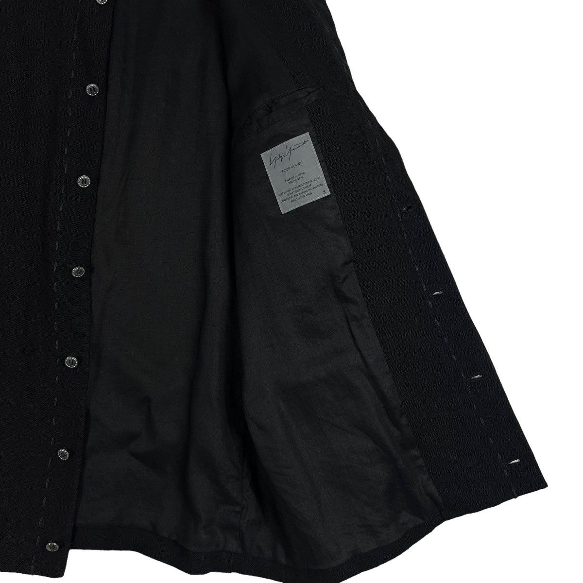 Yohji Yamamoto 🔥VTG YOHJI YAMAMOTO POUR HOMME AW1999 WOOL BUTTON JACKET Size US L / EU 52-54 / 3 - 15 Thumbnail