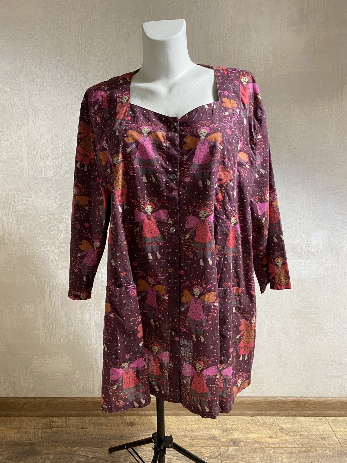 Gudrun Sjoden Gudrun Sjoden Rare Angel Fairy Print Cotton Swing Tunic XL Size XL / US 12-14 / IT 48-50 - 1 Thumbnail