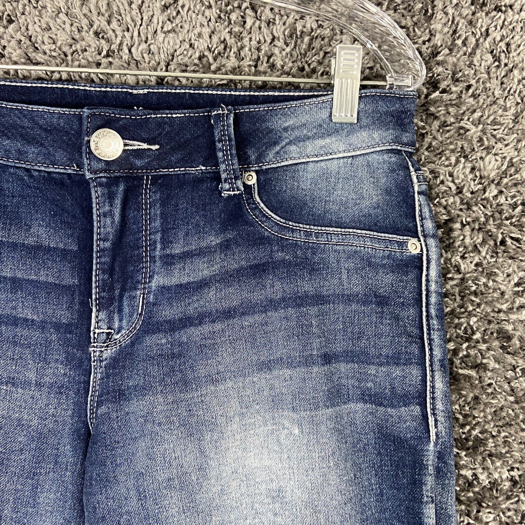 Vintage Maurices Jeans Skinny Distressed Blue Medium Women M Regular Size 32" / US 10 / IT 46 - 5 Thumbnail