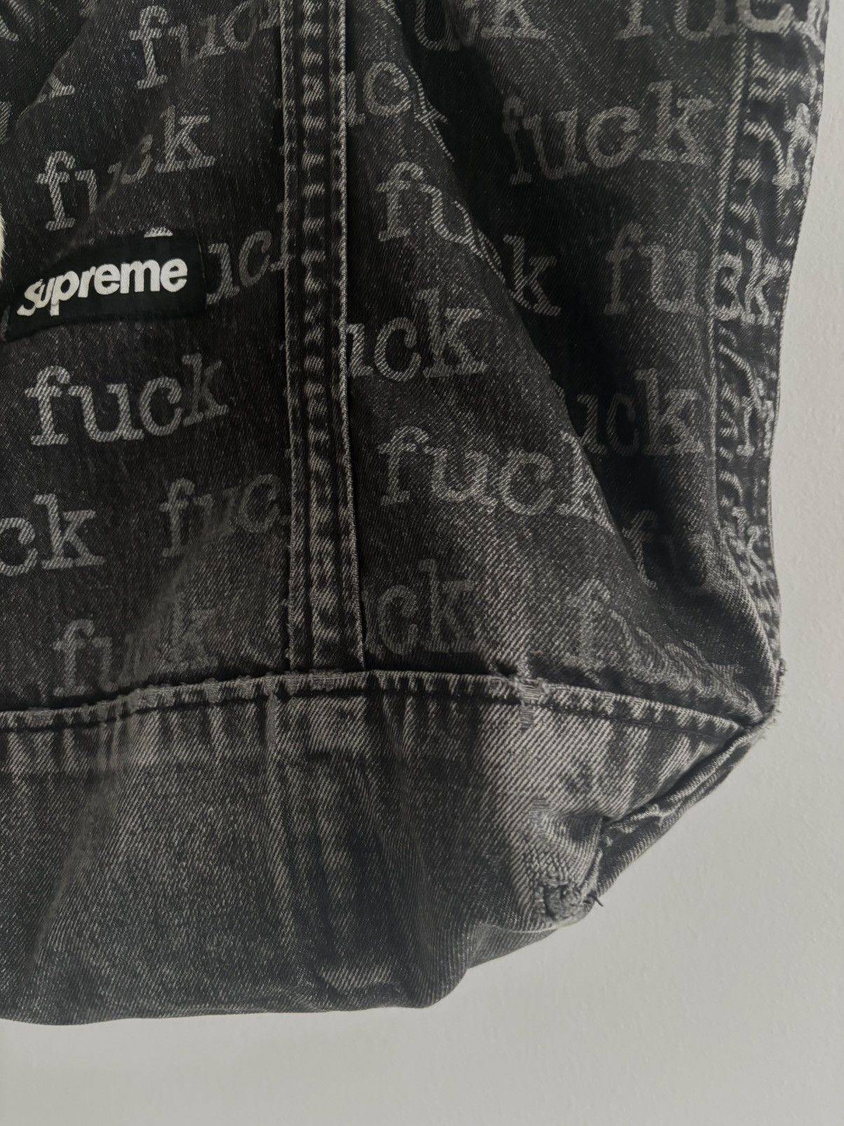 Supreme supreme fuck denim tote bag Size ONE SIZE - 5 Thumbnail