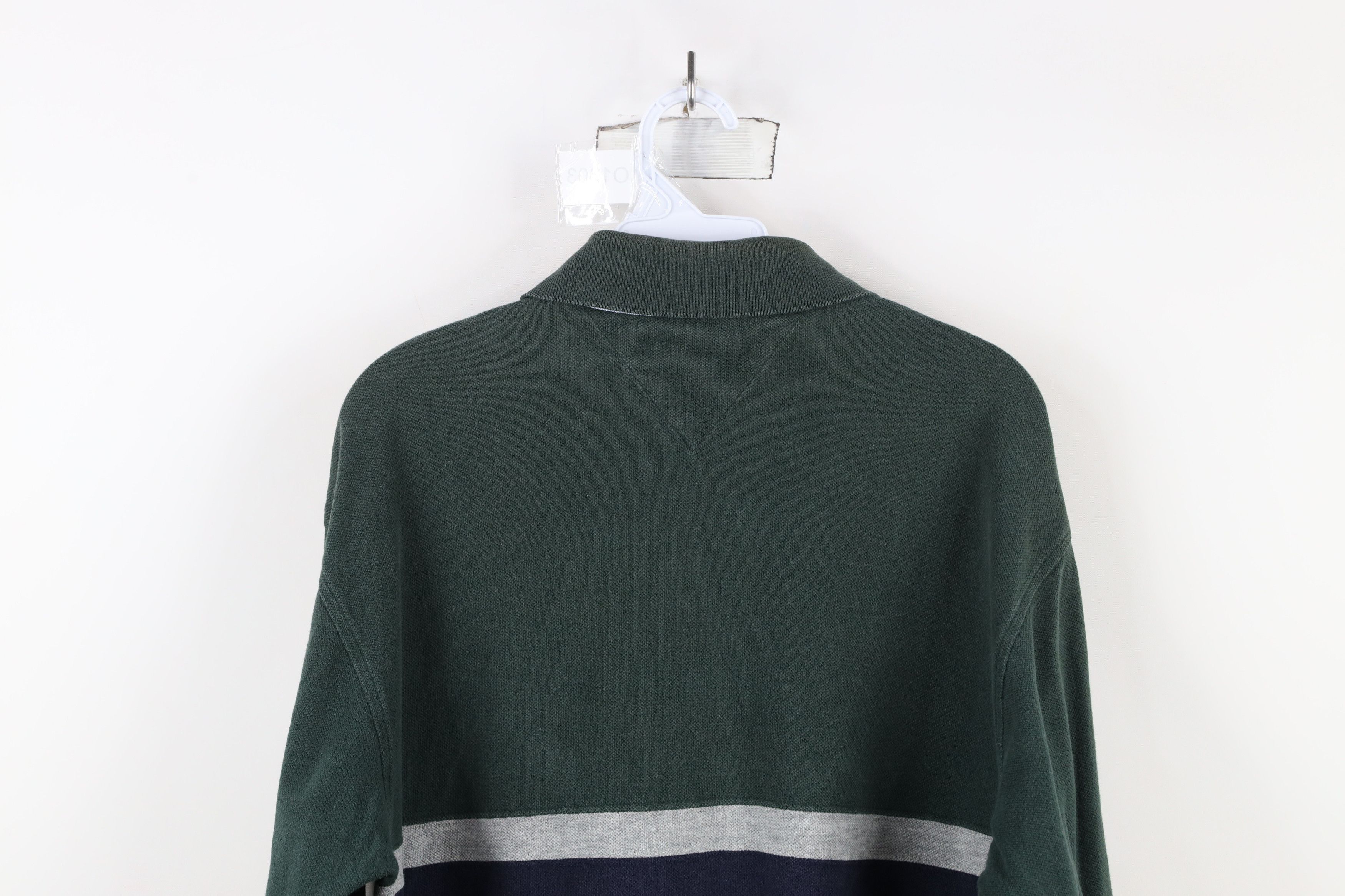Tommy Hilfiger × Vintage Vintage Tommy Hilfiger Striped Block Long Sleeve Rugby Polo Size US M / EU 48-50 / 2 - 10 Thumbnail