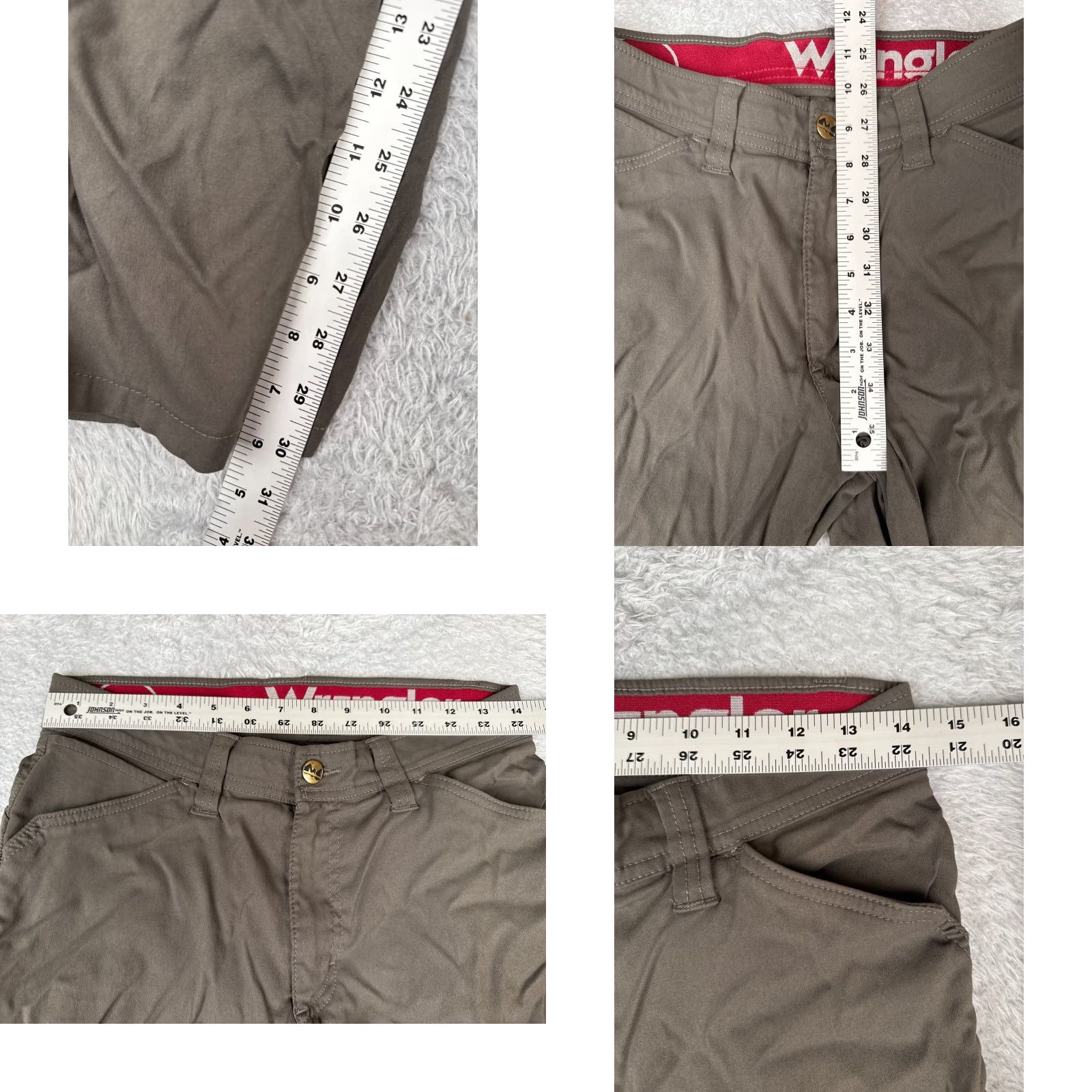 Wrangler Wrangler Pants Men 30 Gray Straight Leg Nylon Blend Hiking 30x30 Casual Cargo Pockets Regular Size US 30 / EU 46 - 8 Thumbnail
