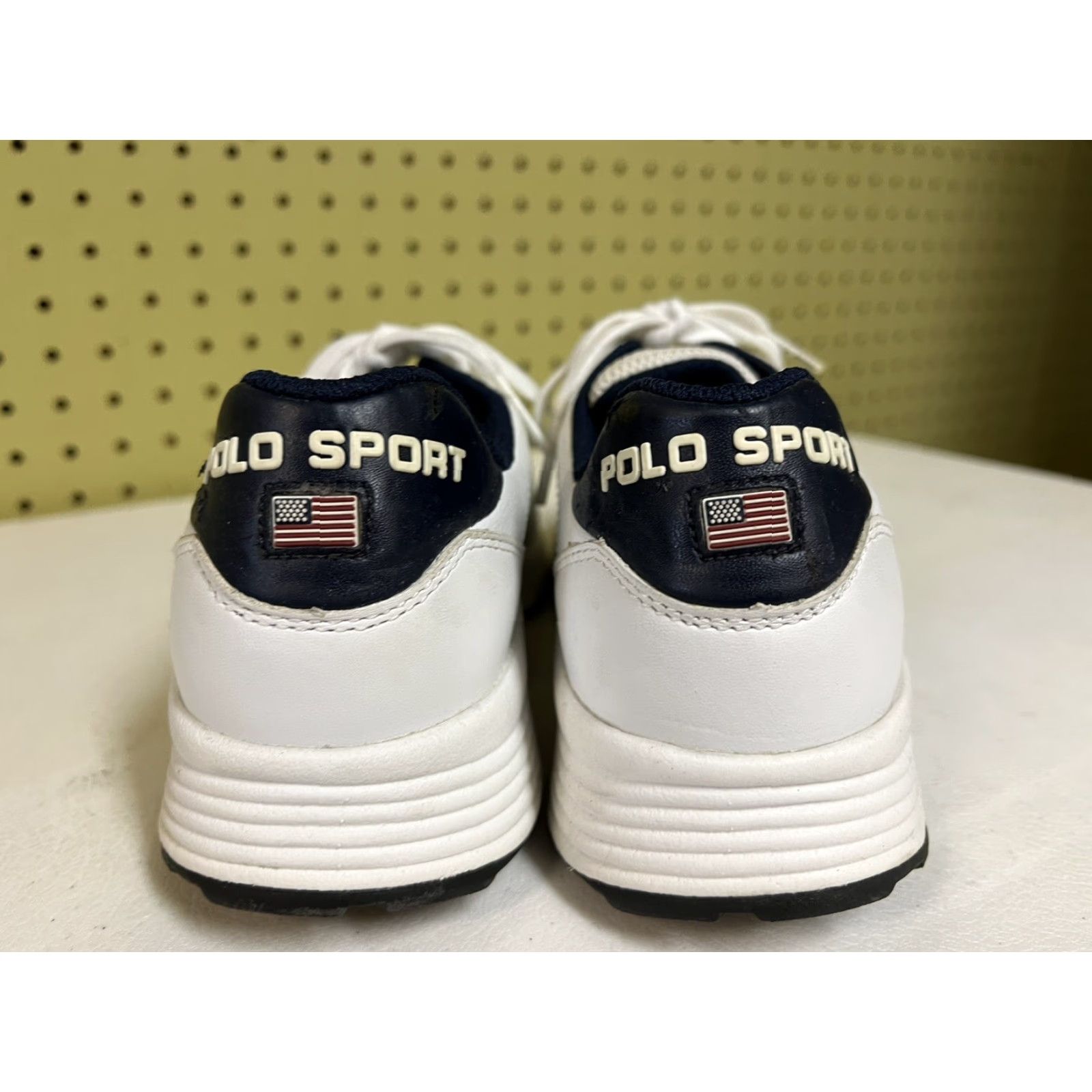 Vintage Polo Sport Mens Sneaker Leather White Lace Up 9.5 Shoes Tennis Casual Mens Size US M / EU 48-50 / 2 - 7 Thumbnail