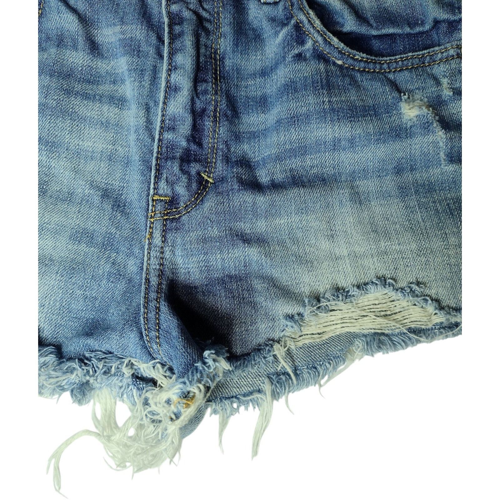 Abercrombie & Fitch Abercrombie Fitch Distressed Low Rise Cut Off Denim Shorts S Size 27" / US 4 / IT 40 - 3 Thumbnail