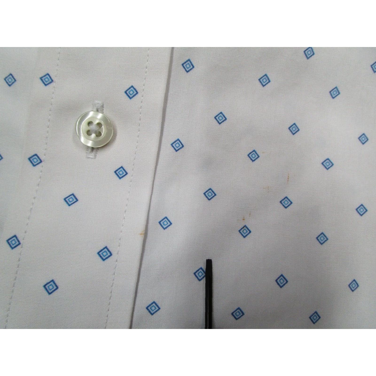 Brooks Brothers Brooks Brothers Milano Dress Shirt Mens 15 35 White Supima Non-Iron Slim Knit Button-Up Work Modern Size 34R - 4 Thumbnail